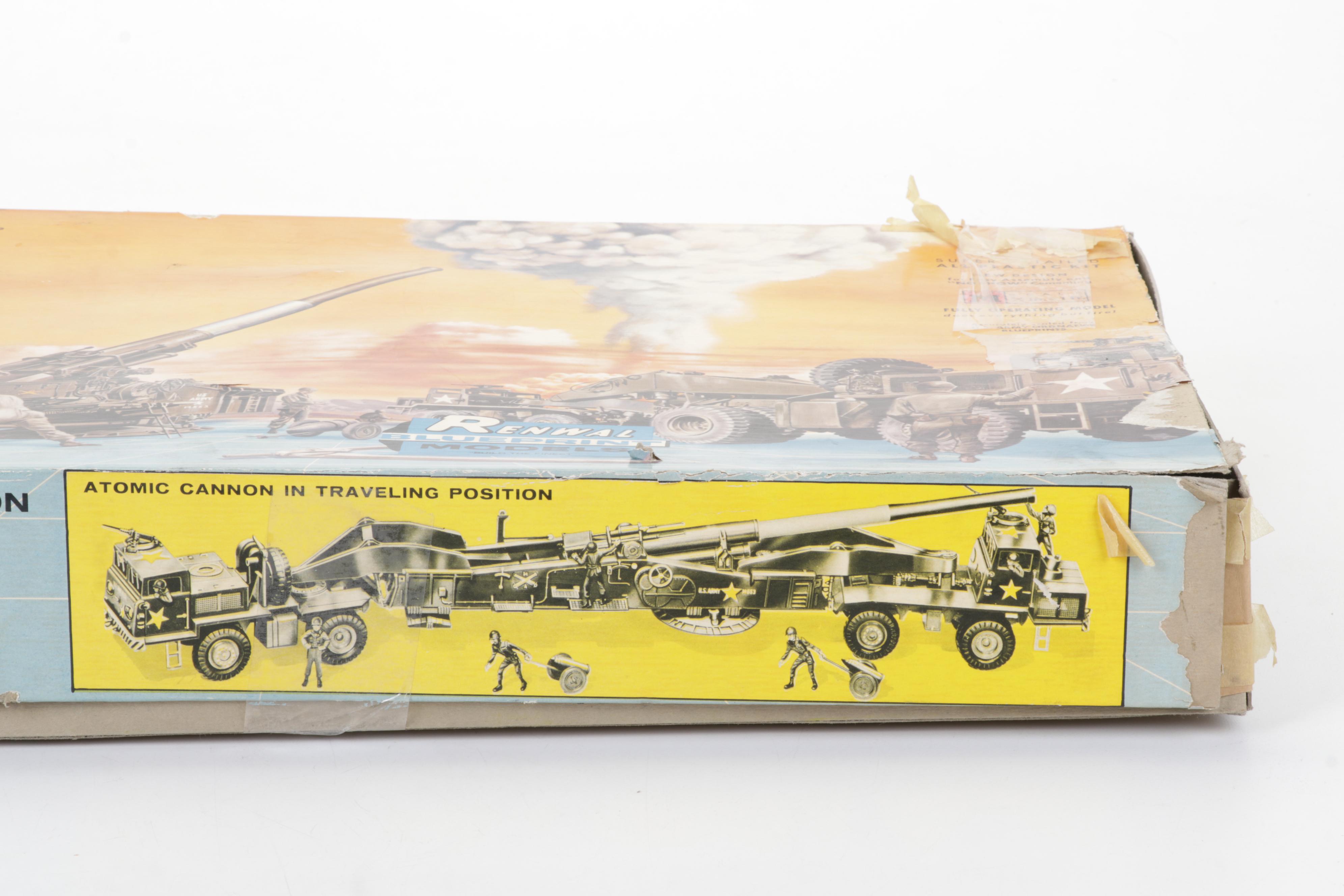 Renwal Blueprint Atomic Cannon and Martin Marietta Pershing A-1 Models