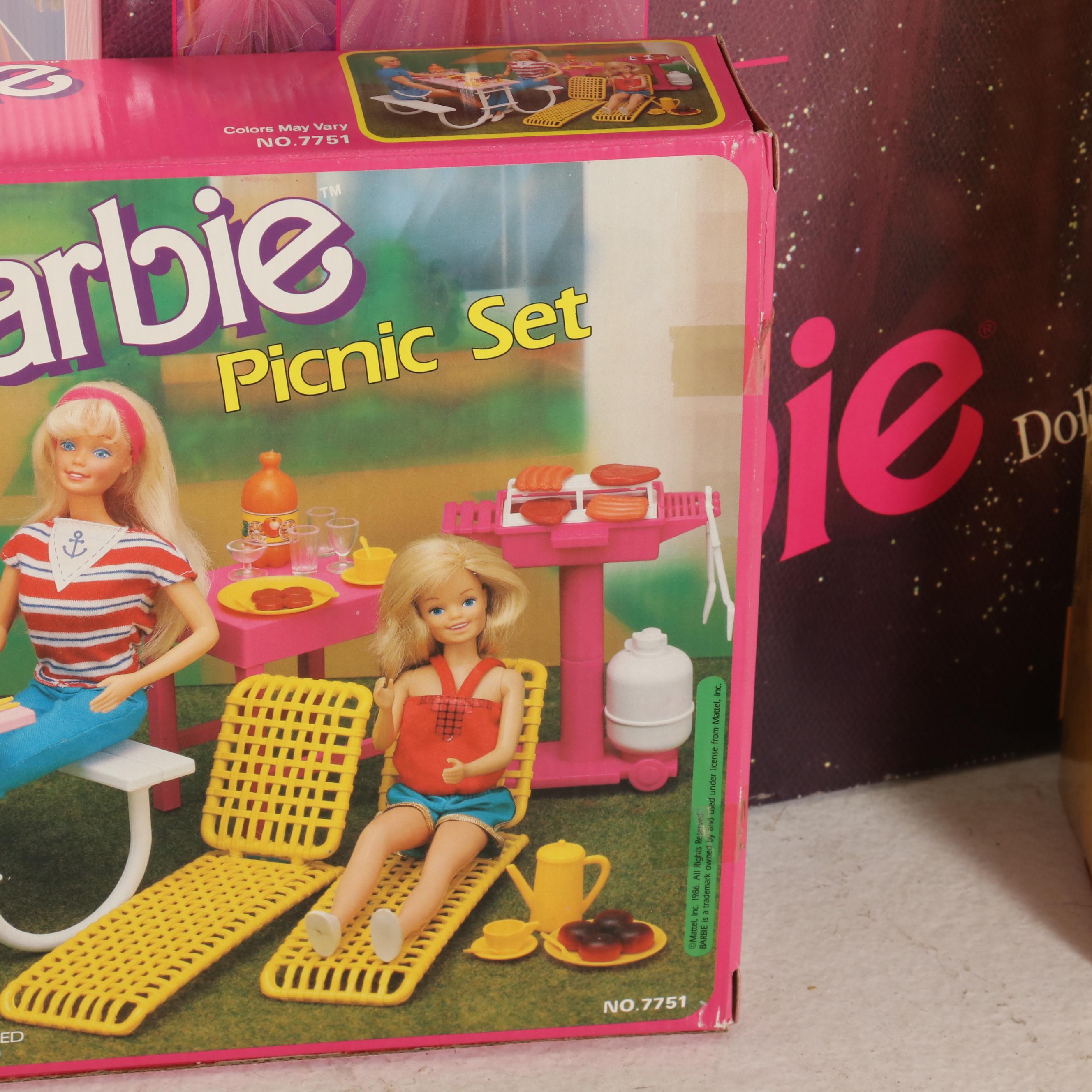 "My Size" and "Dream Bride Barbies" with Picnic Set, Book, Puzzle, and More