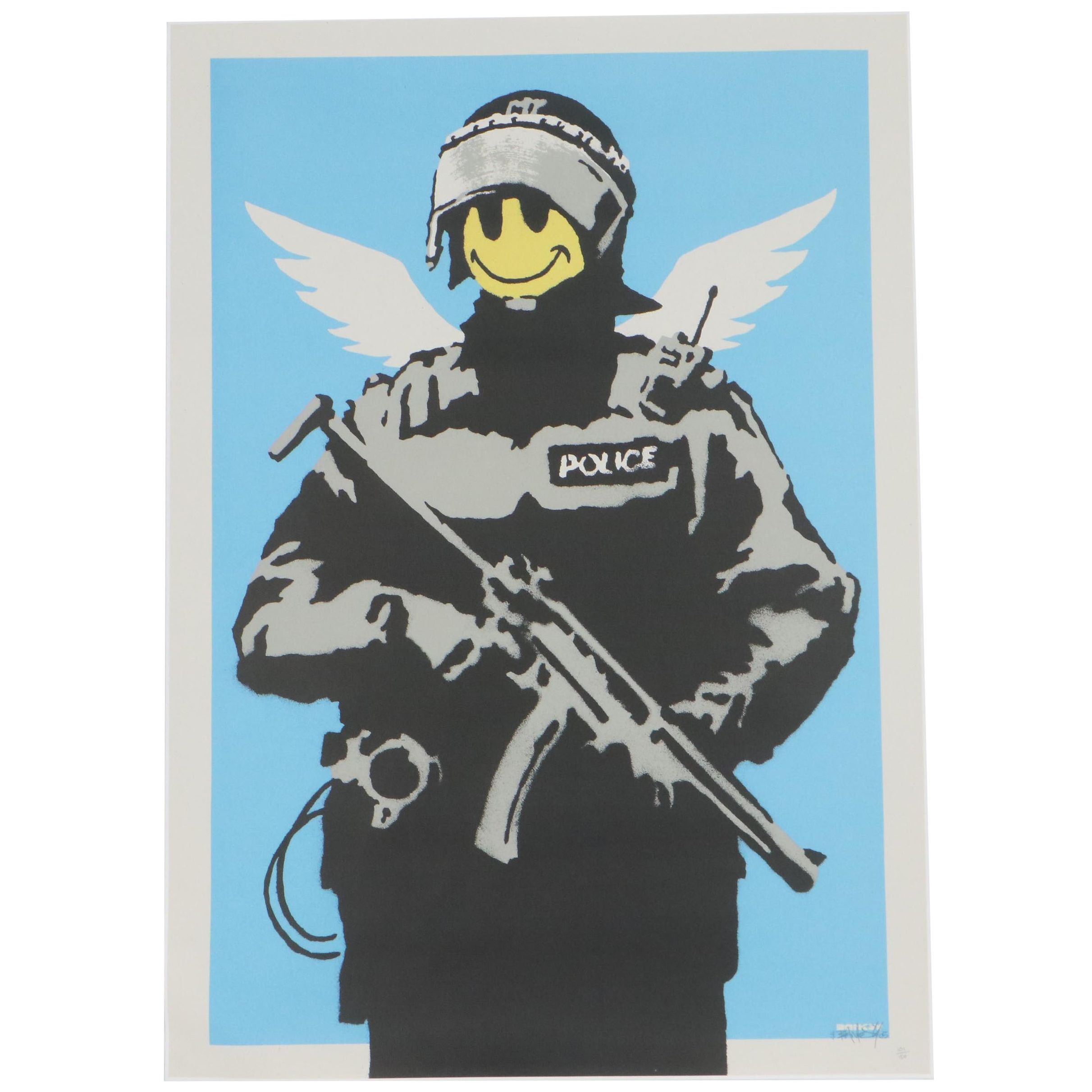 Giclée After Banksy "Smiley Police Trooper"