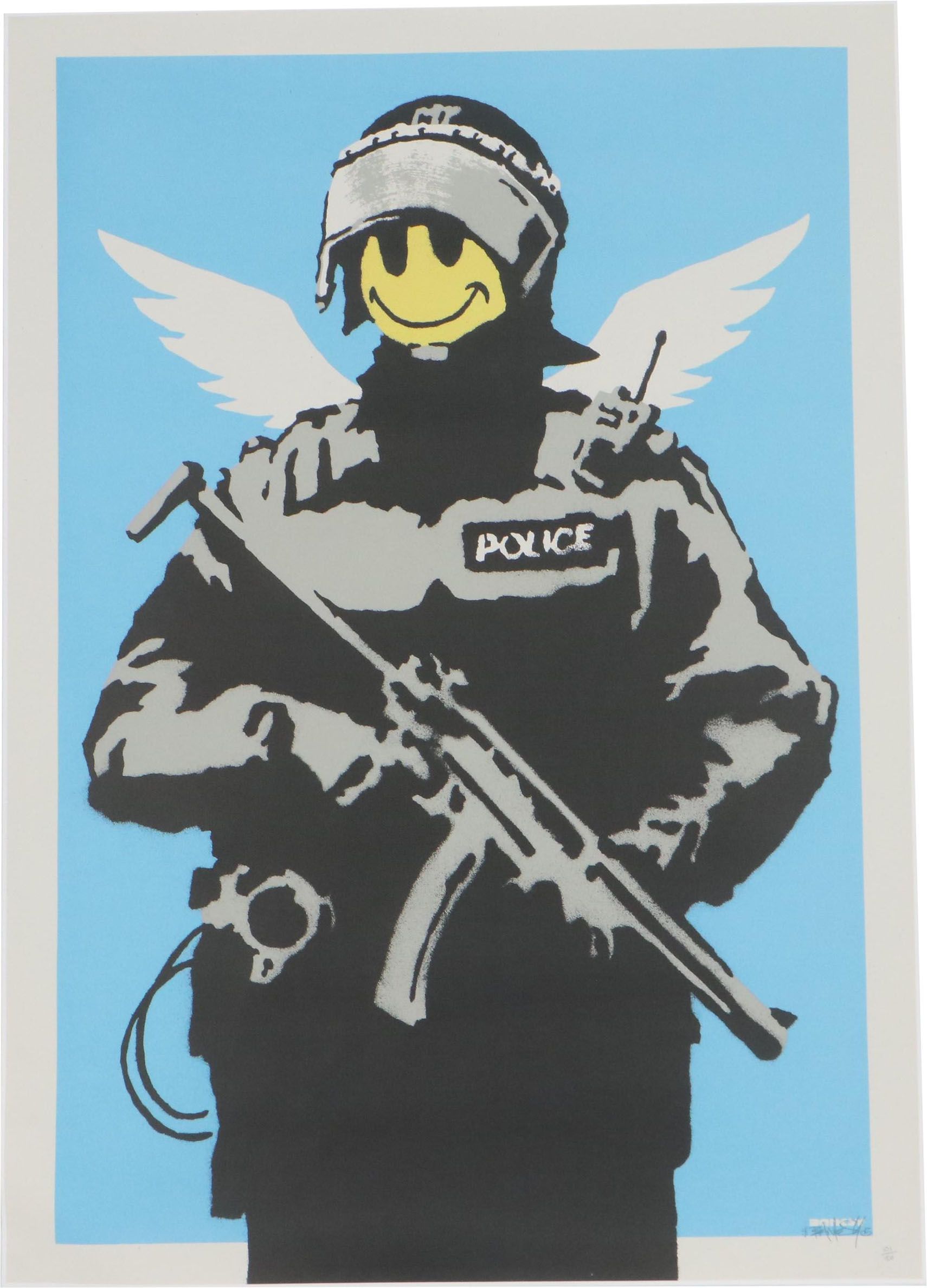 Giclée After Banksy "Smiley Police Trooper"