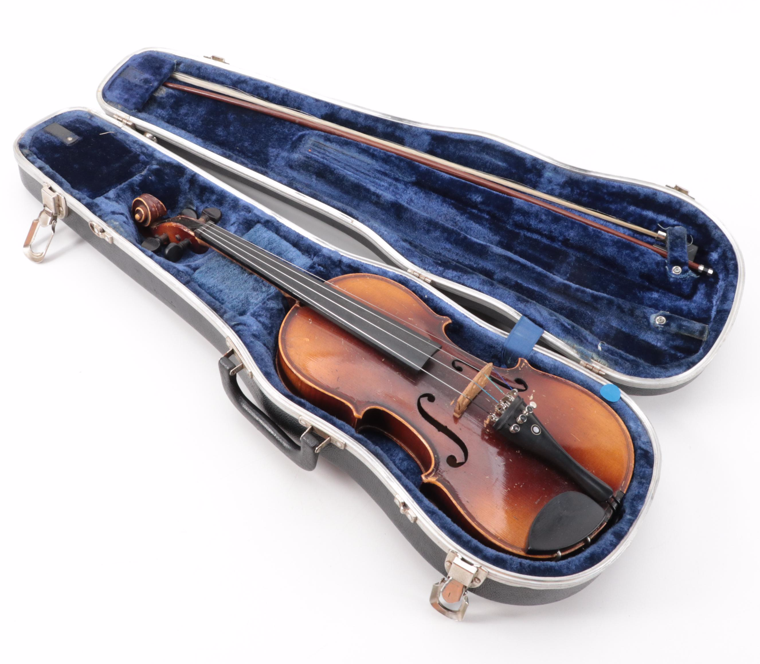 Stradivarius Replica 3/4 Violin with Horse Hair Bow and Case