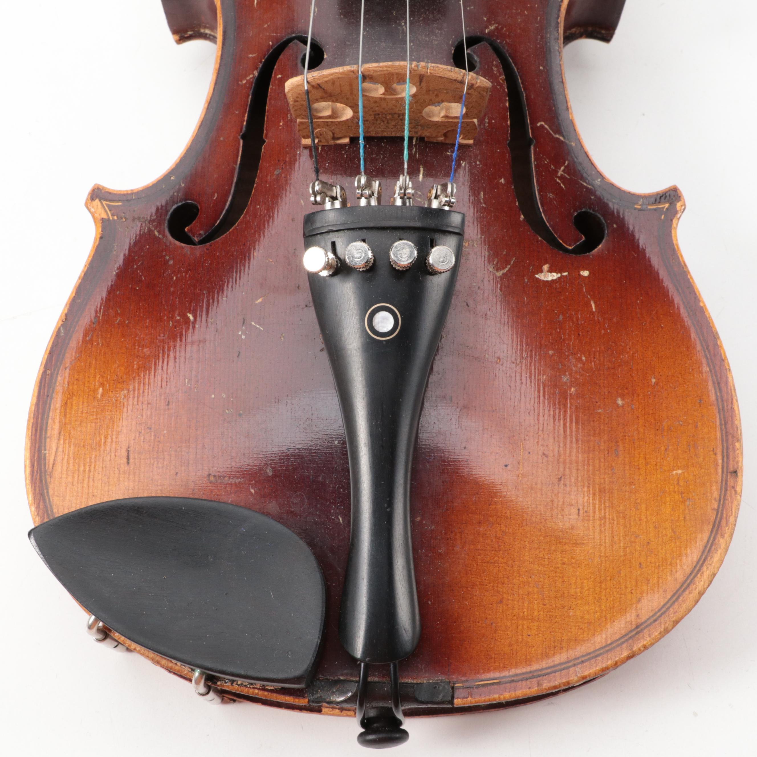 Stradivarius Replica 3/4 Violin with Horse Hair Bow and Case