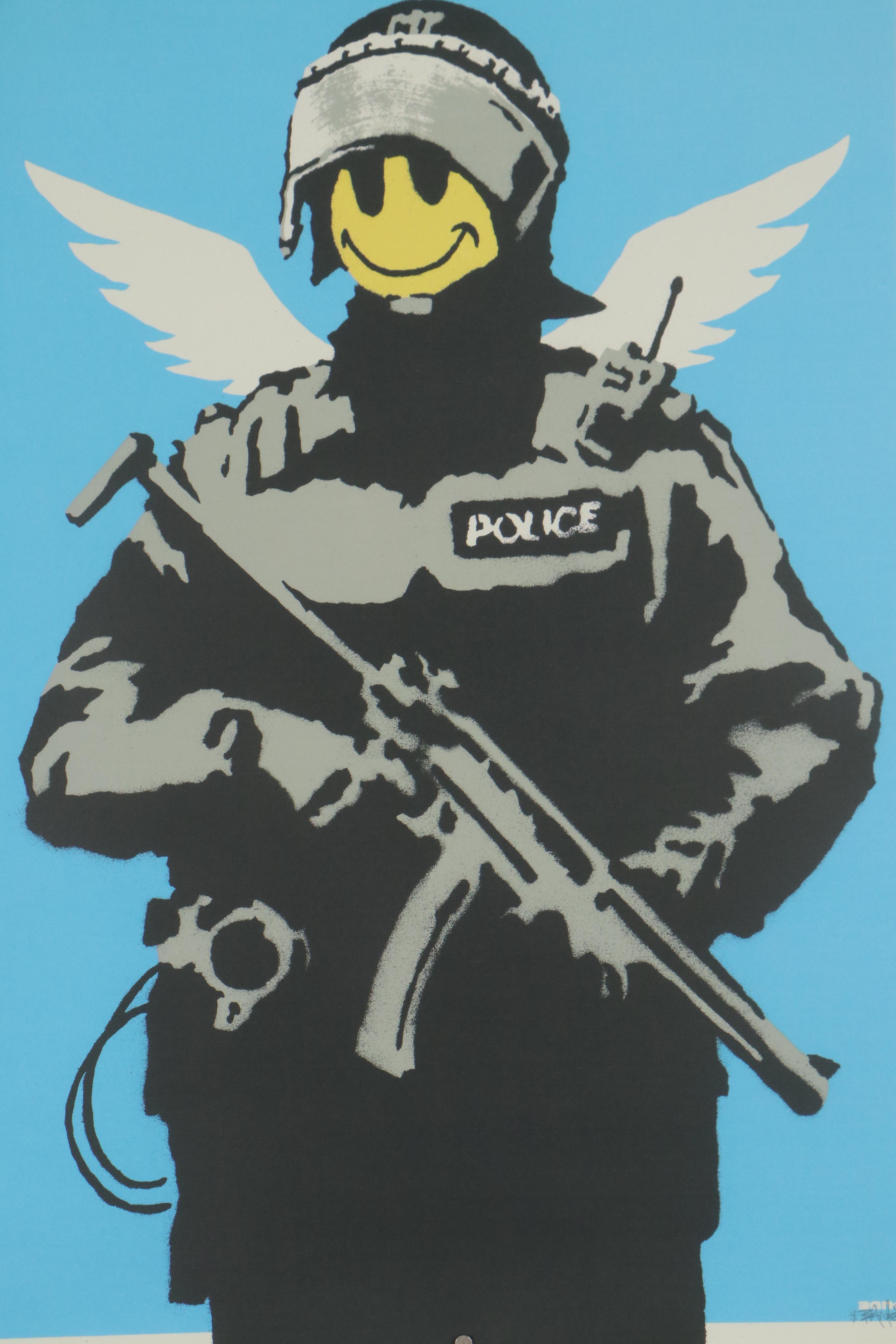 Giclée After Banksy "Smiley Police Trooper"