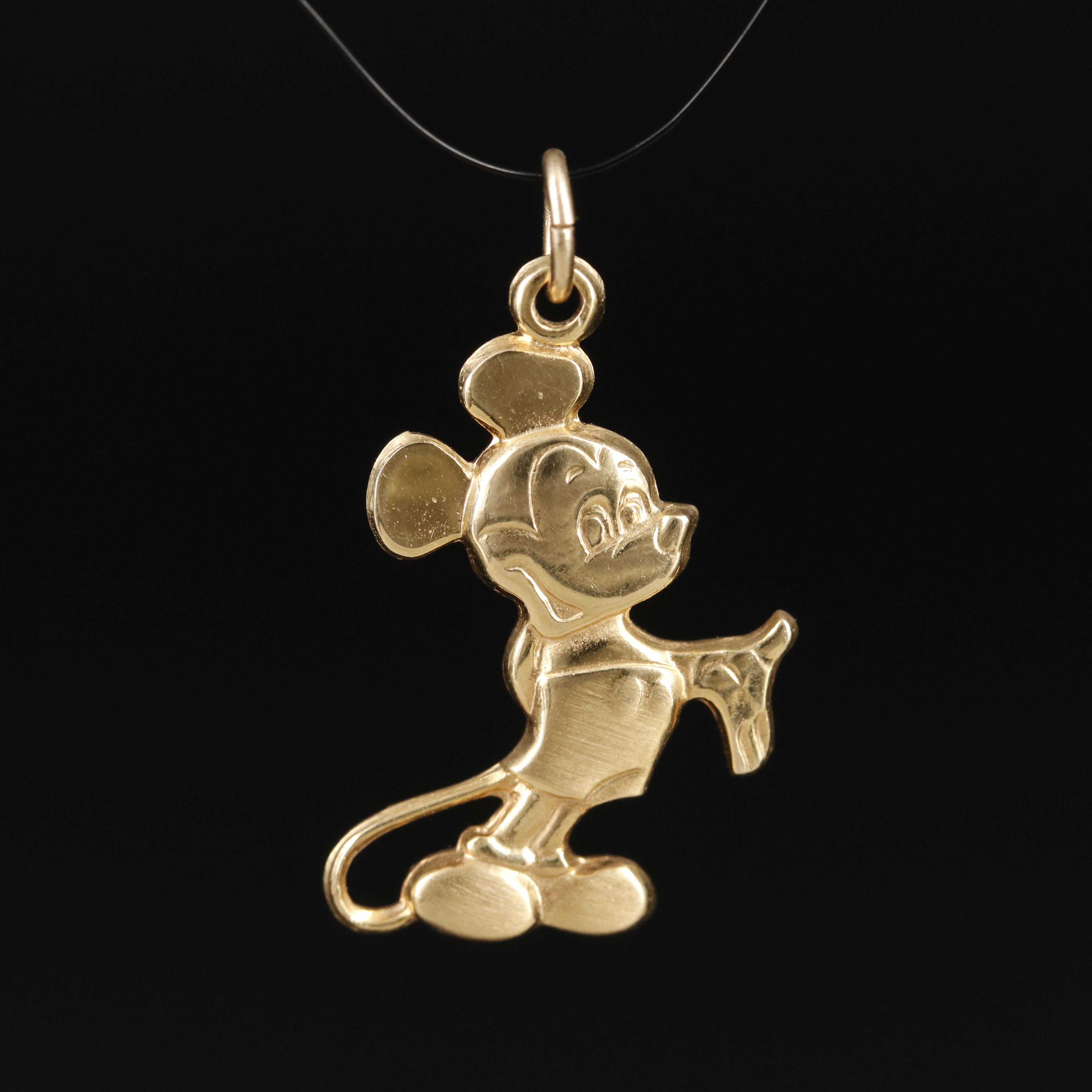 Walt Disney 14K Mickey Mouse Pendant