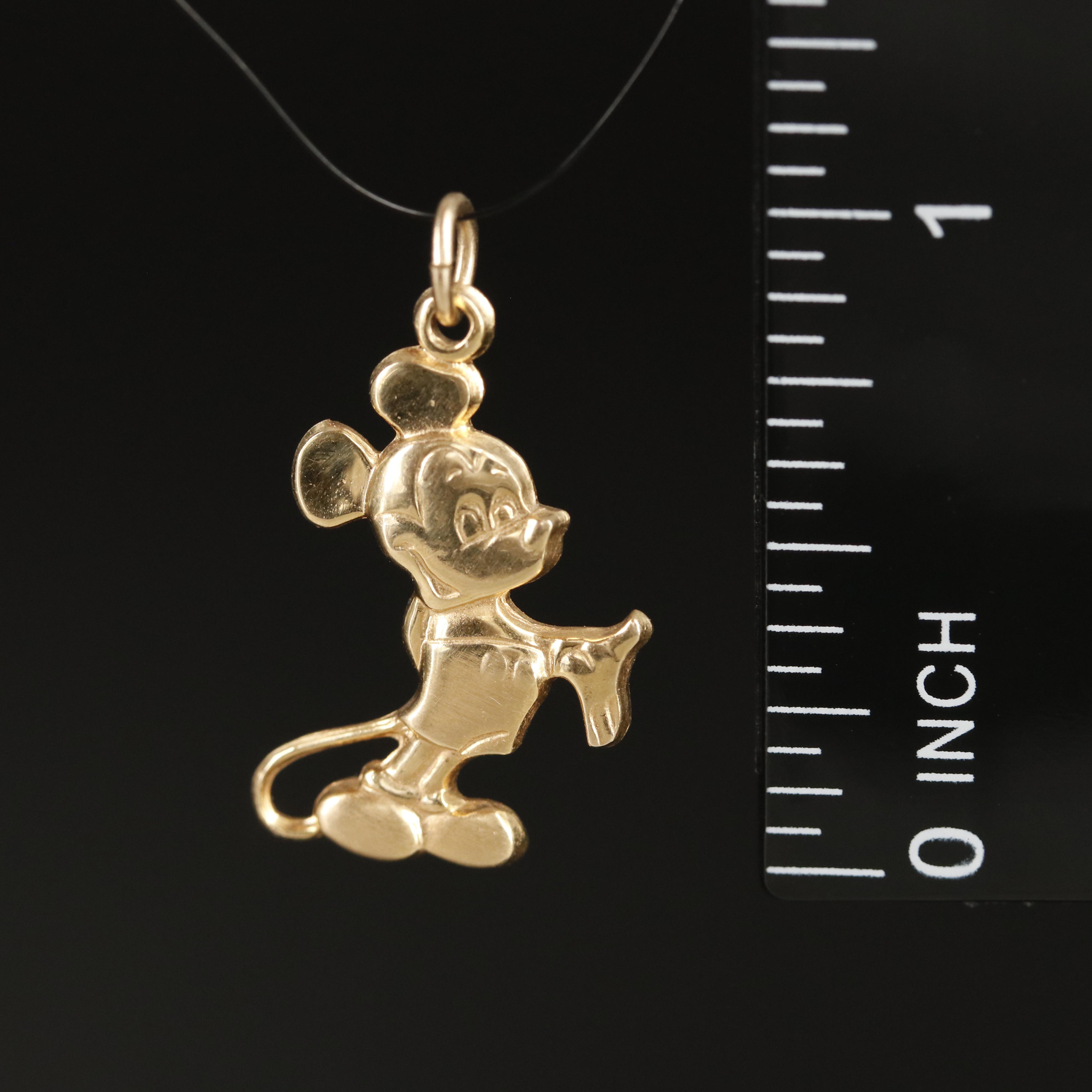 Walt Disney 14K Mickey Mouse Pendant