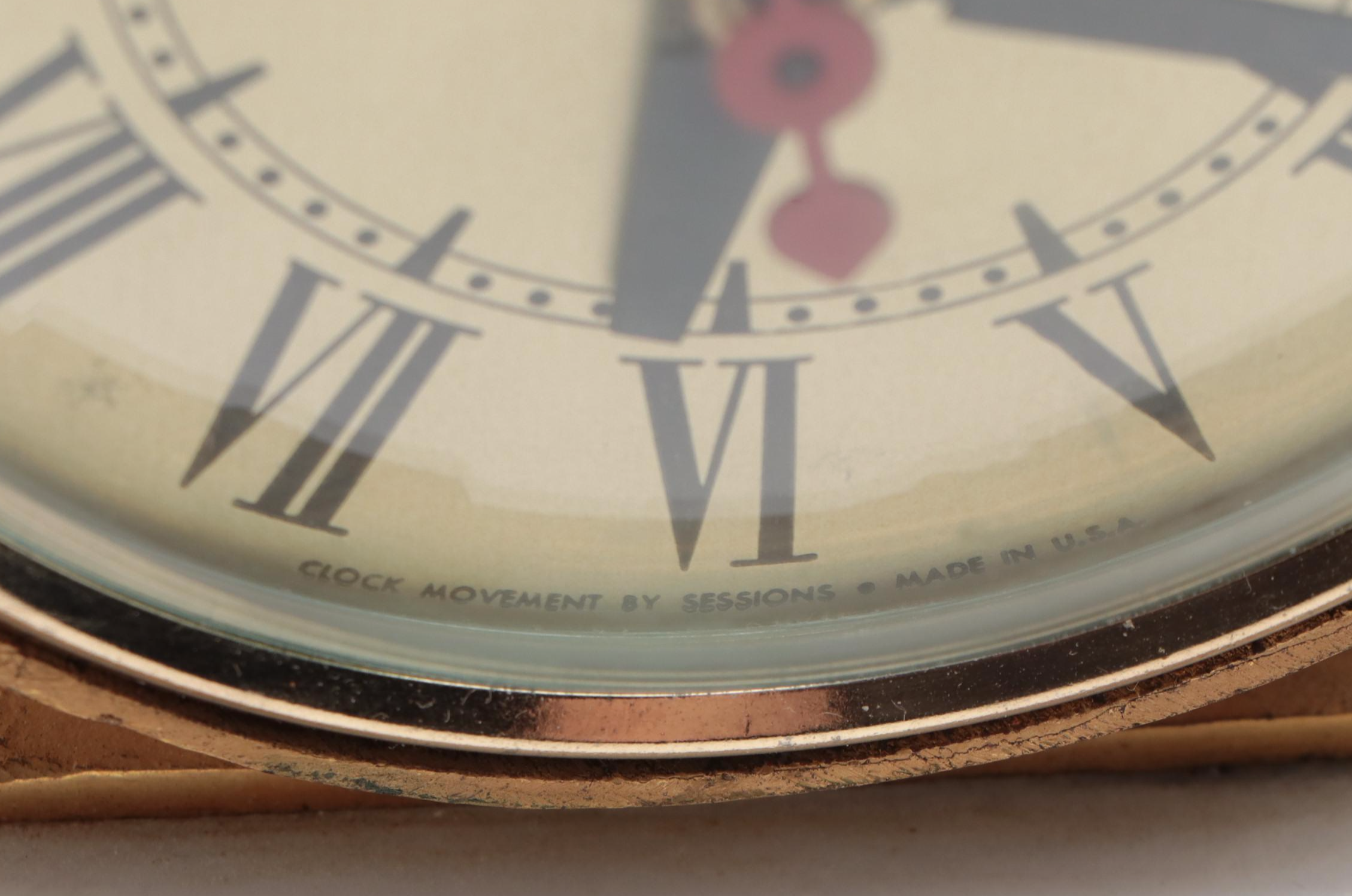 P. H. Mourey and The Sessions Clock Co. Electrified Ormolu Mantel Clock