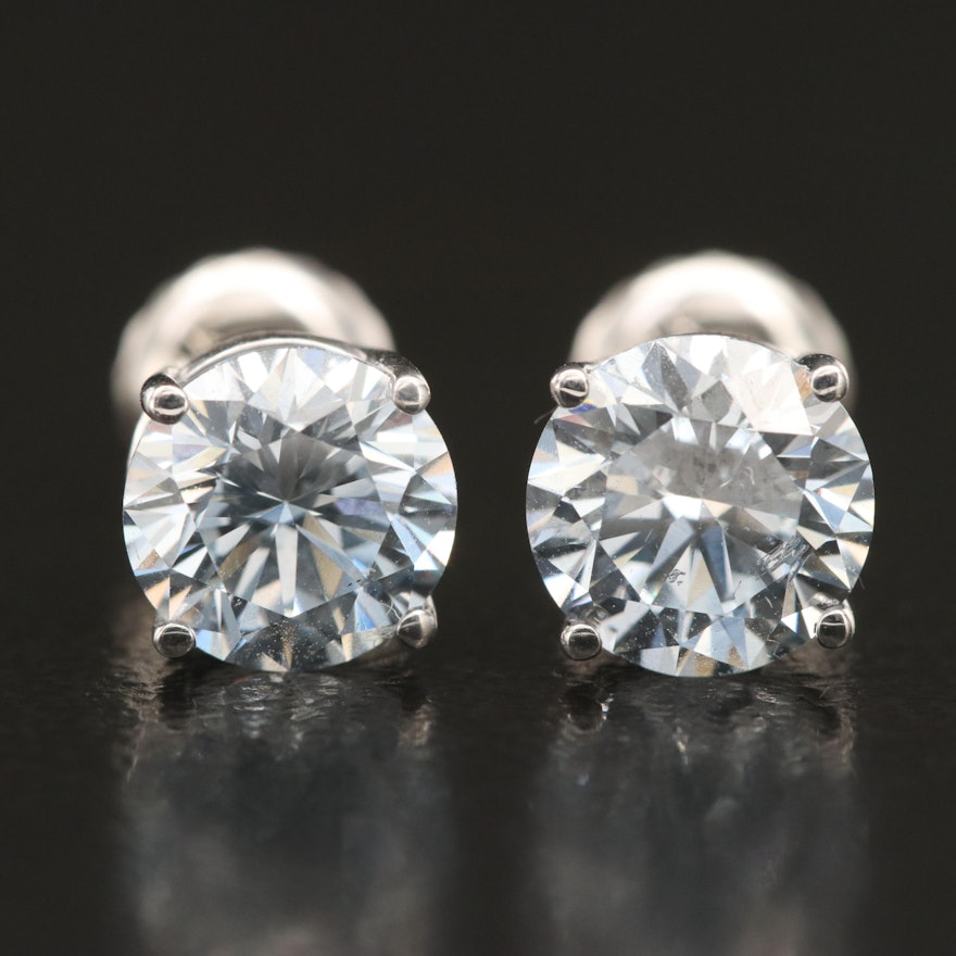 14K 1.95 CTW Lab Grown Diamond Stud Earrings