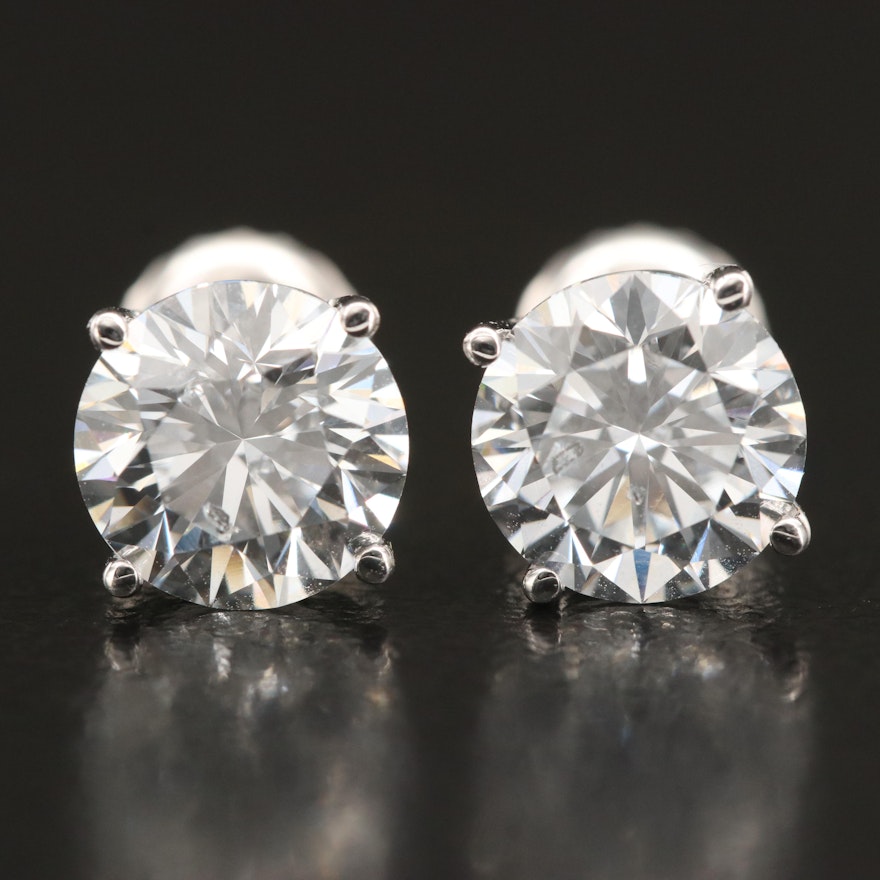 14K 2.53 CTW Lab Grown Diamond Stud Earrings