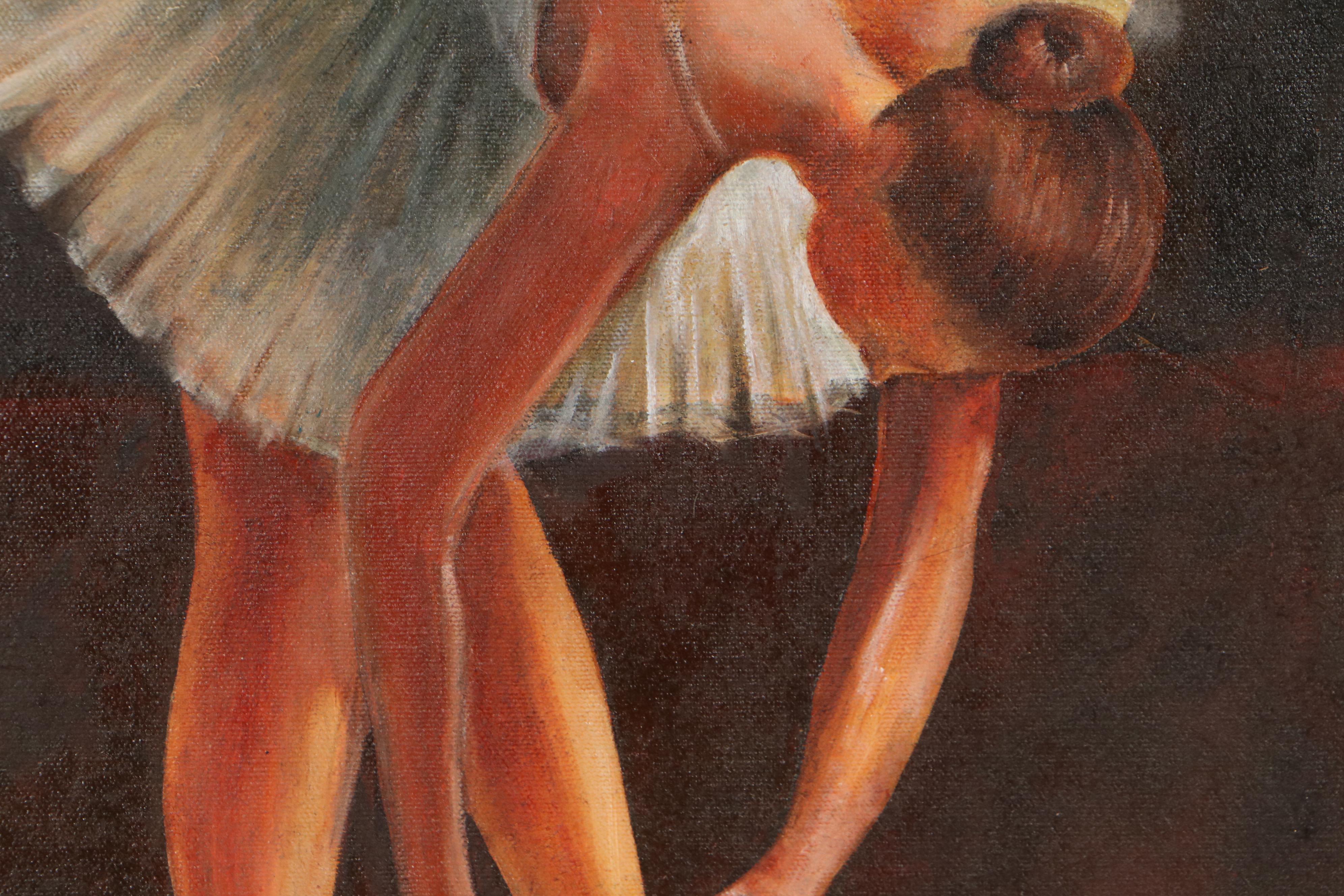 Noel Quintavalle Oil Painting of Ballerina
