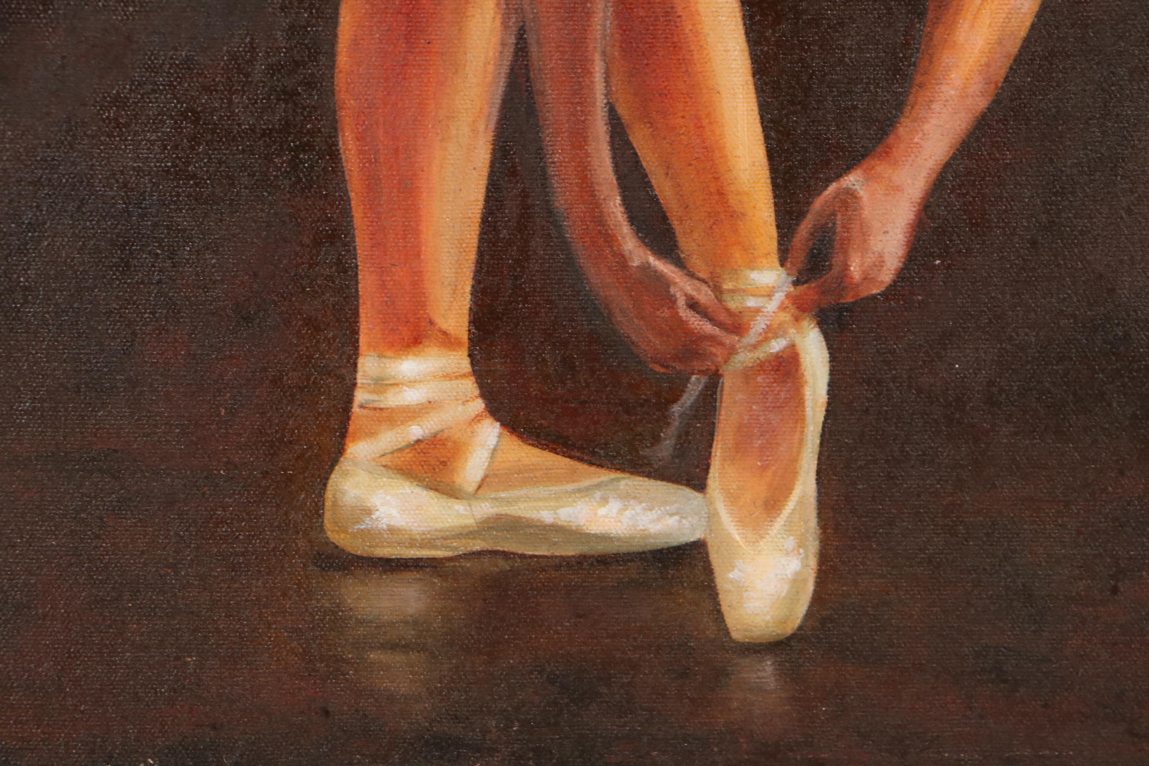 Noel Quintavalle Oil Painting of Ballerina