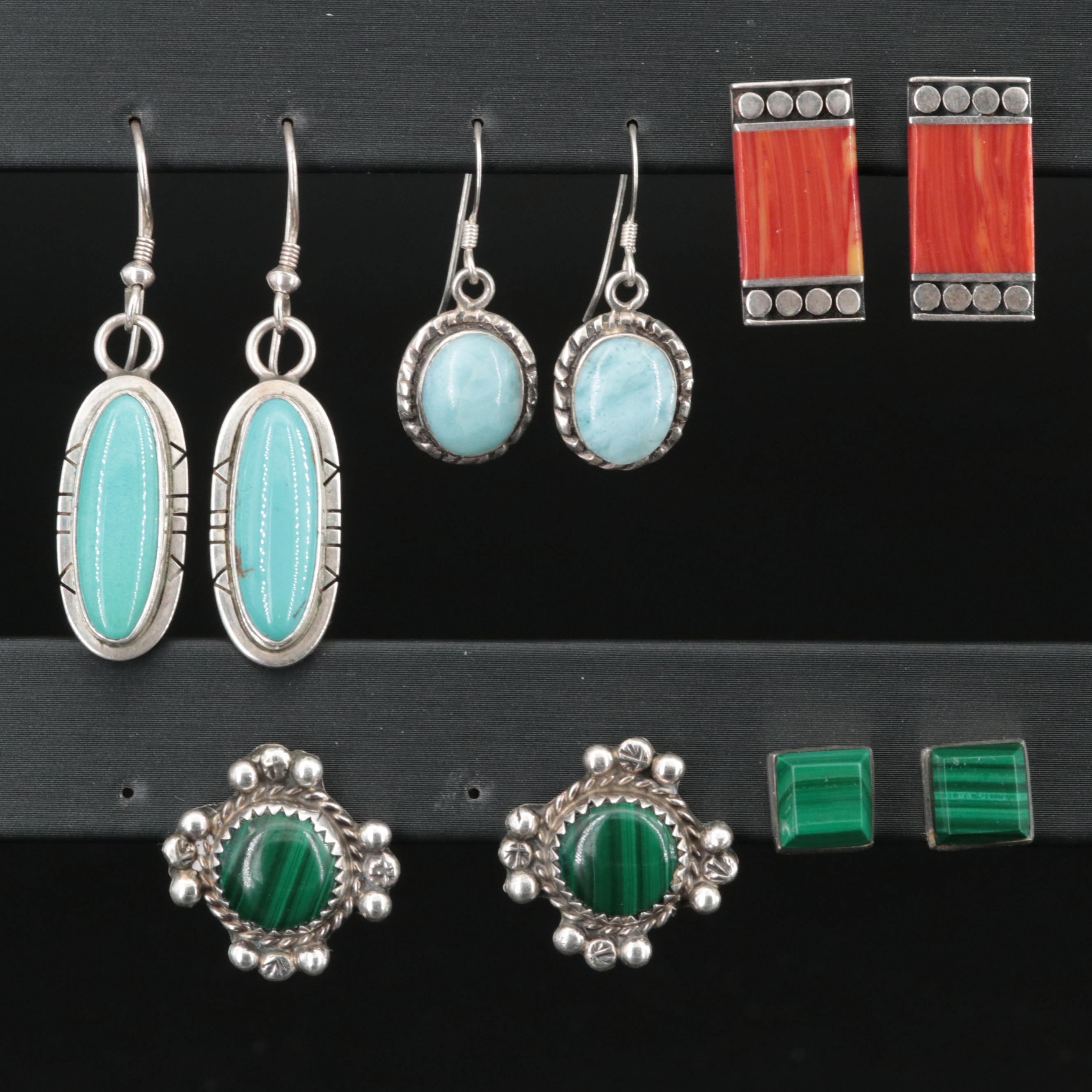 Chee, Wilford Navajo Diné and Charlie Bowie Navajo Diné and Mexican Earrings