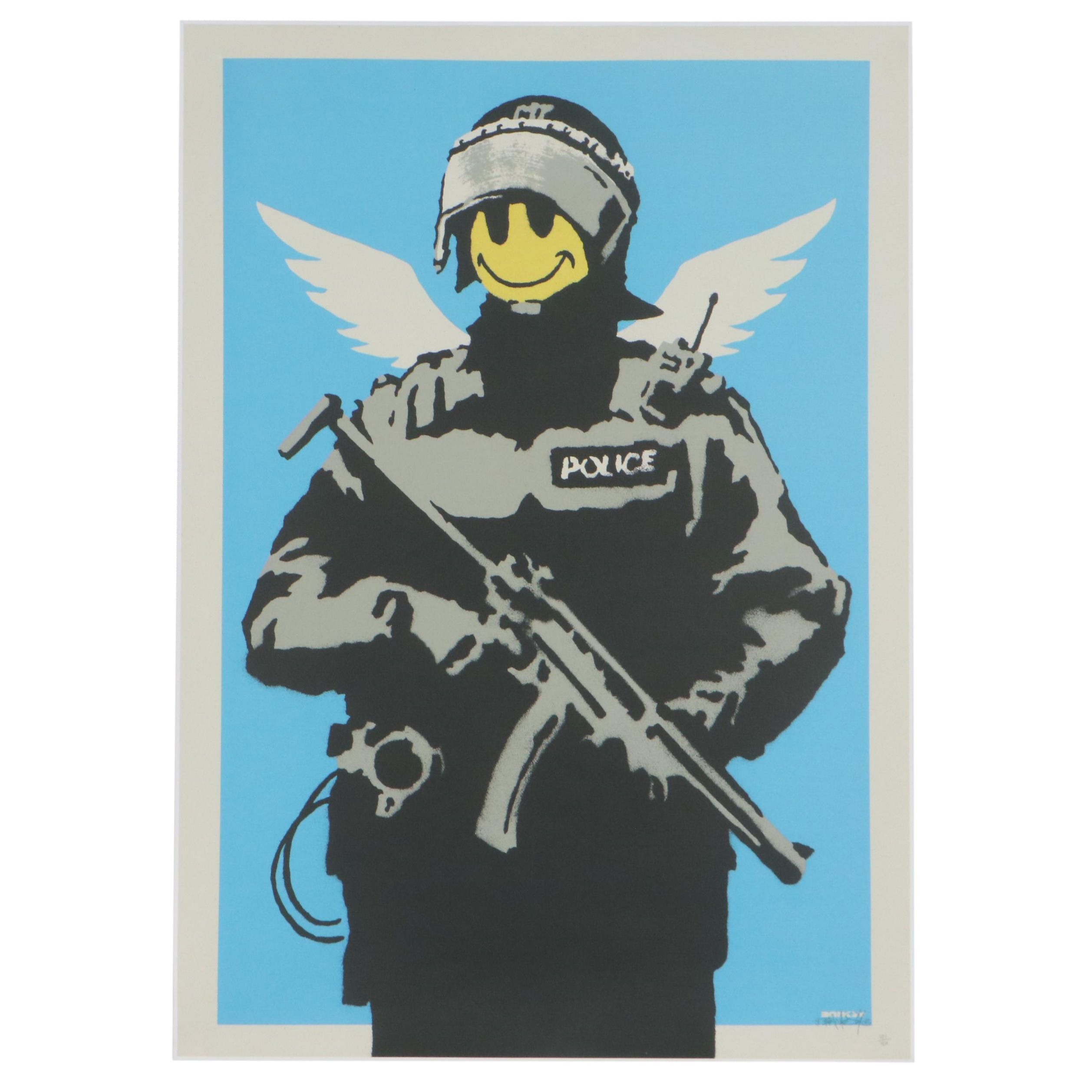 Giclée After Banksy "Smiley Police Trooper"