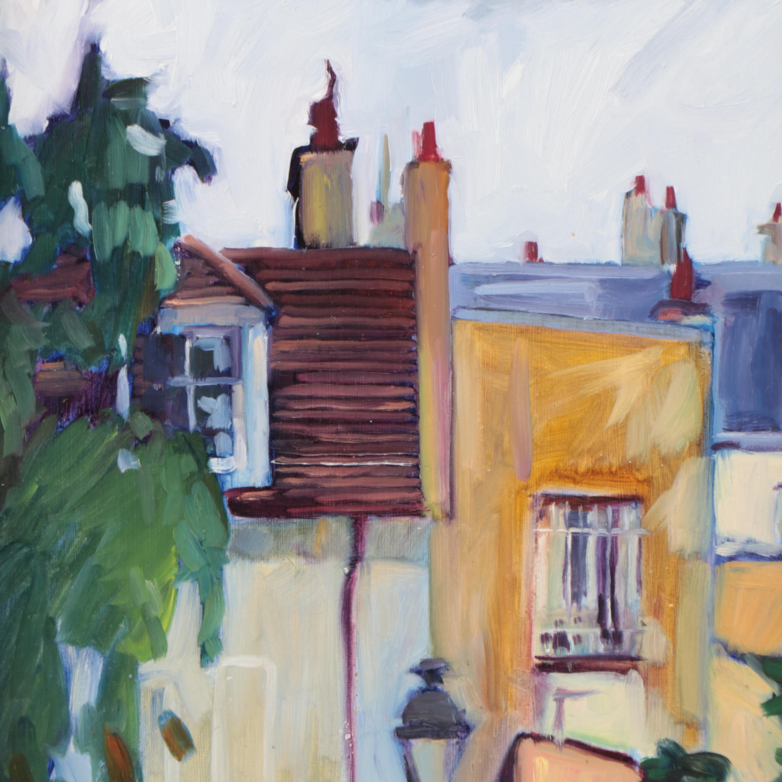 Tom Hunt Cityscape Oil Painting "Monte Martre," 2017