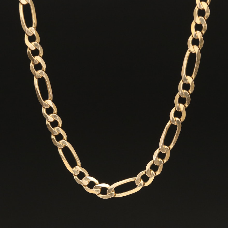 14K Figaro Chain Necklace