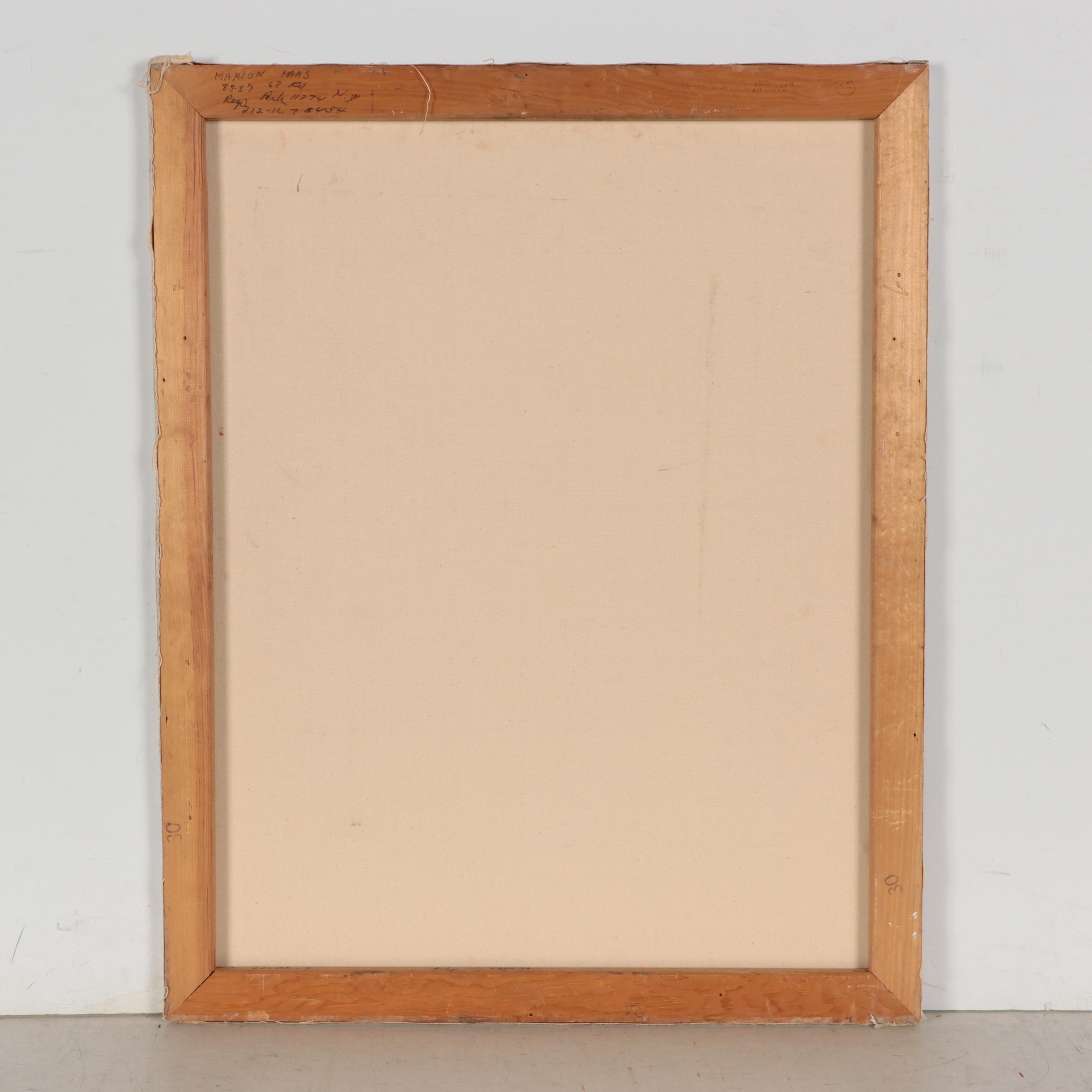 Marion Maas Portrait Oil Painting of Seated Woman "Round Window"