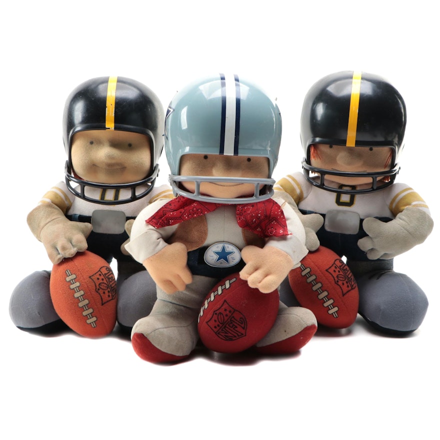 Tudor Games Pittsburgh Steelers and Dallas Cowboys Plush Dolls, 1983