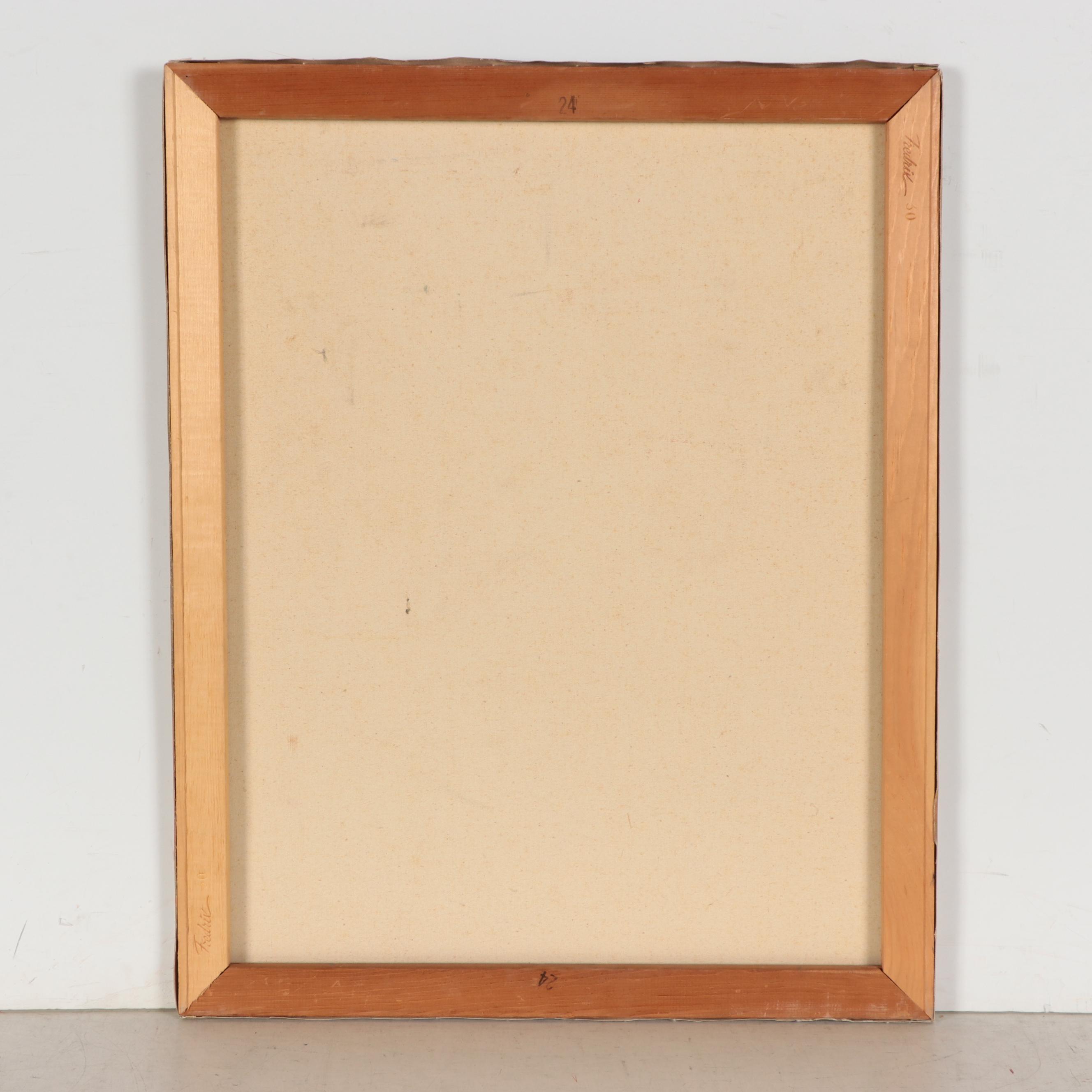 Marion Maas Figure Oil Painting of Seated Woman, Late 20th Century