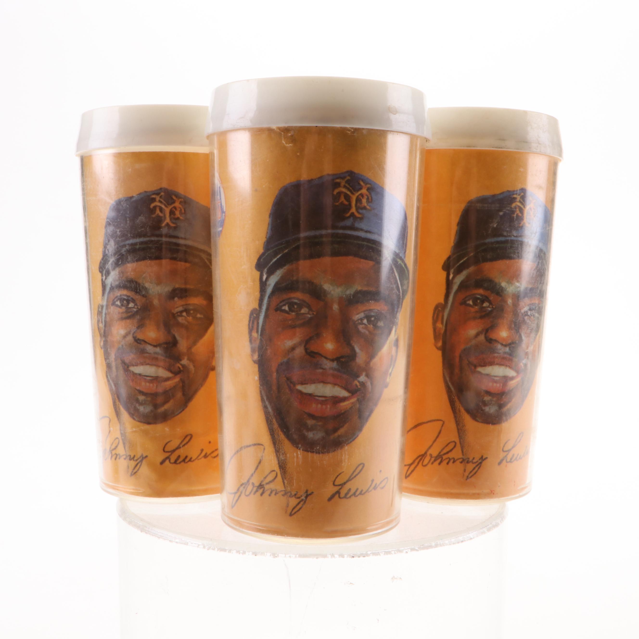 1960s Volpe Plastic MLB New York Mets and Detroit Tigers Tumbler Cups