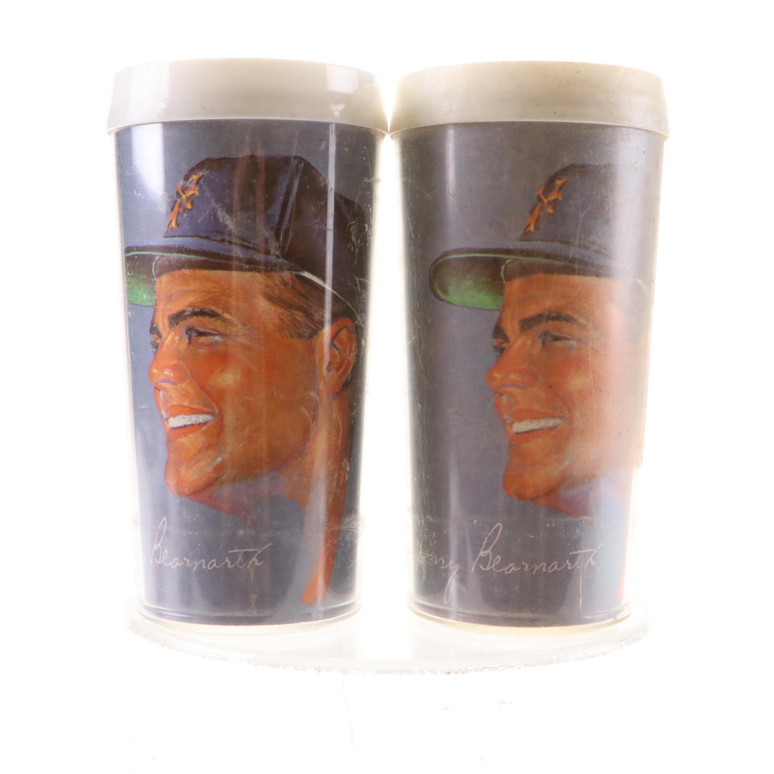 1960s Volpe Plastic MLB New York Mets and Detroit Tigers Tumbler Cups