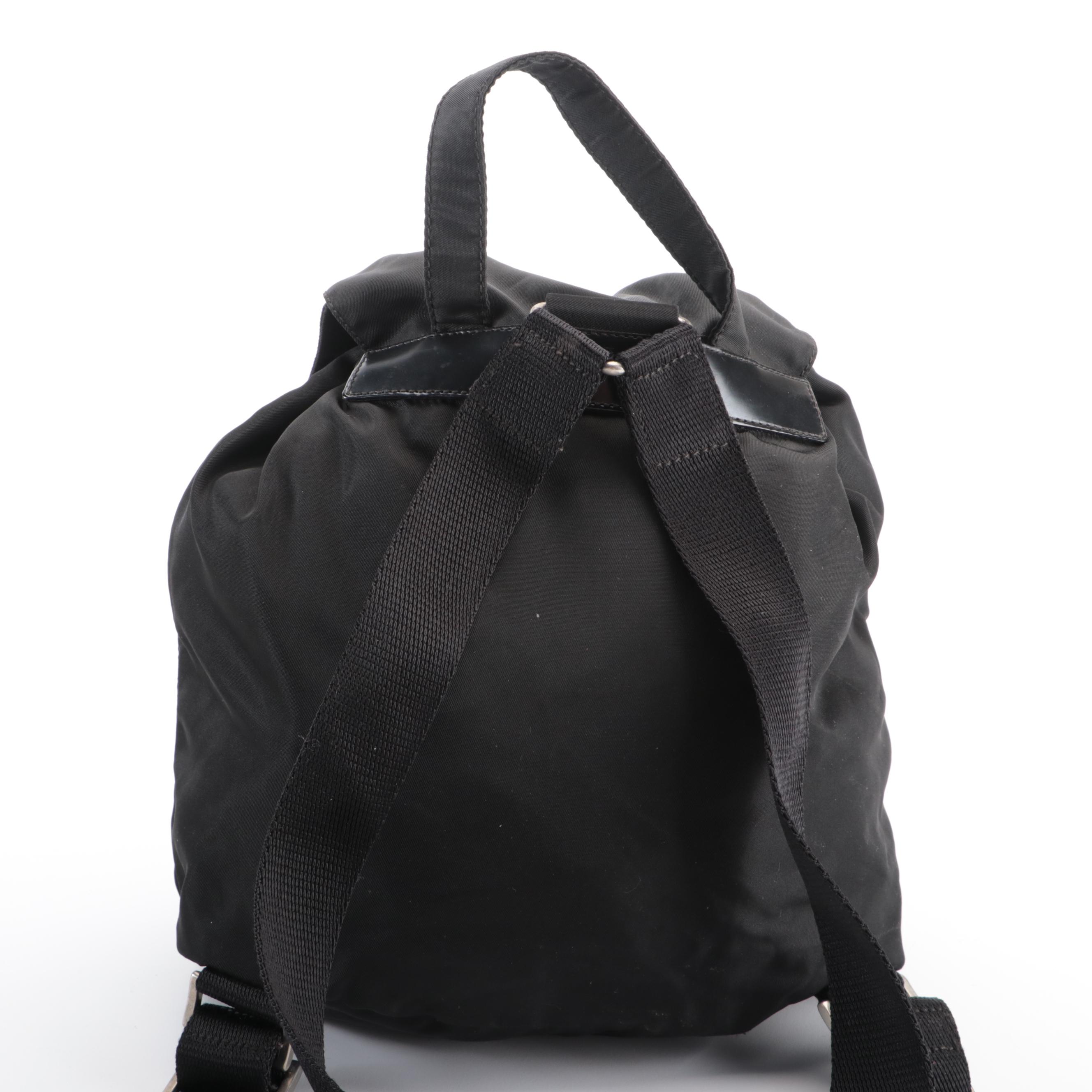 Prada Small Tessuto Backpack in Black Nylon