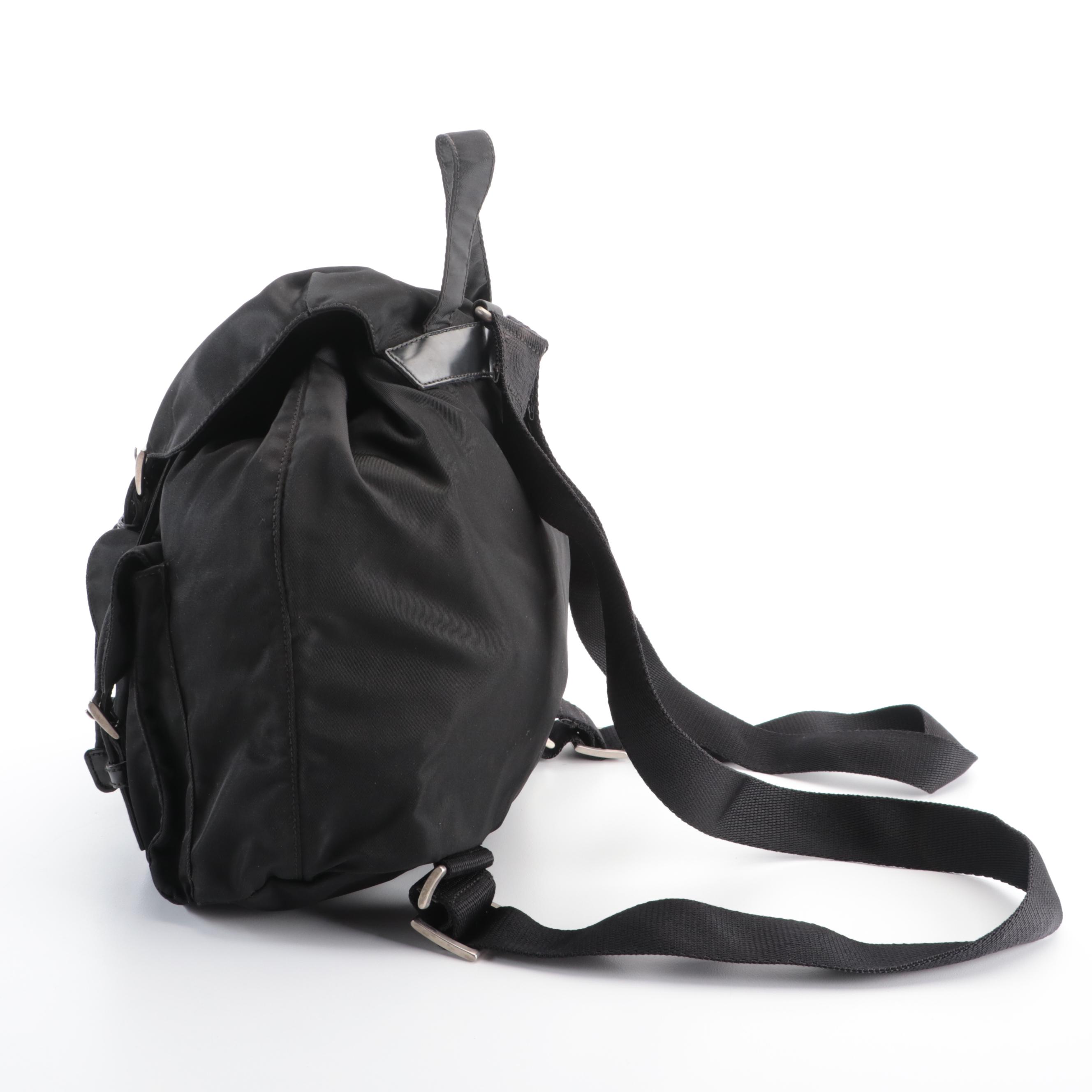 Prada Small Tessuto Backpack in Black Nylon