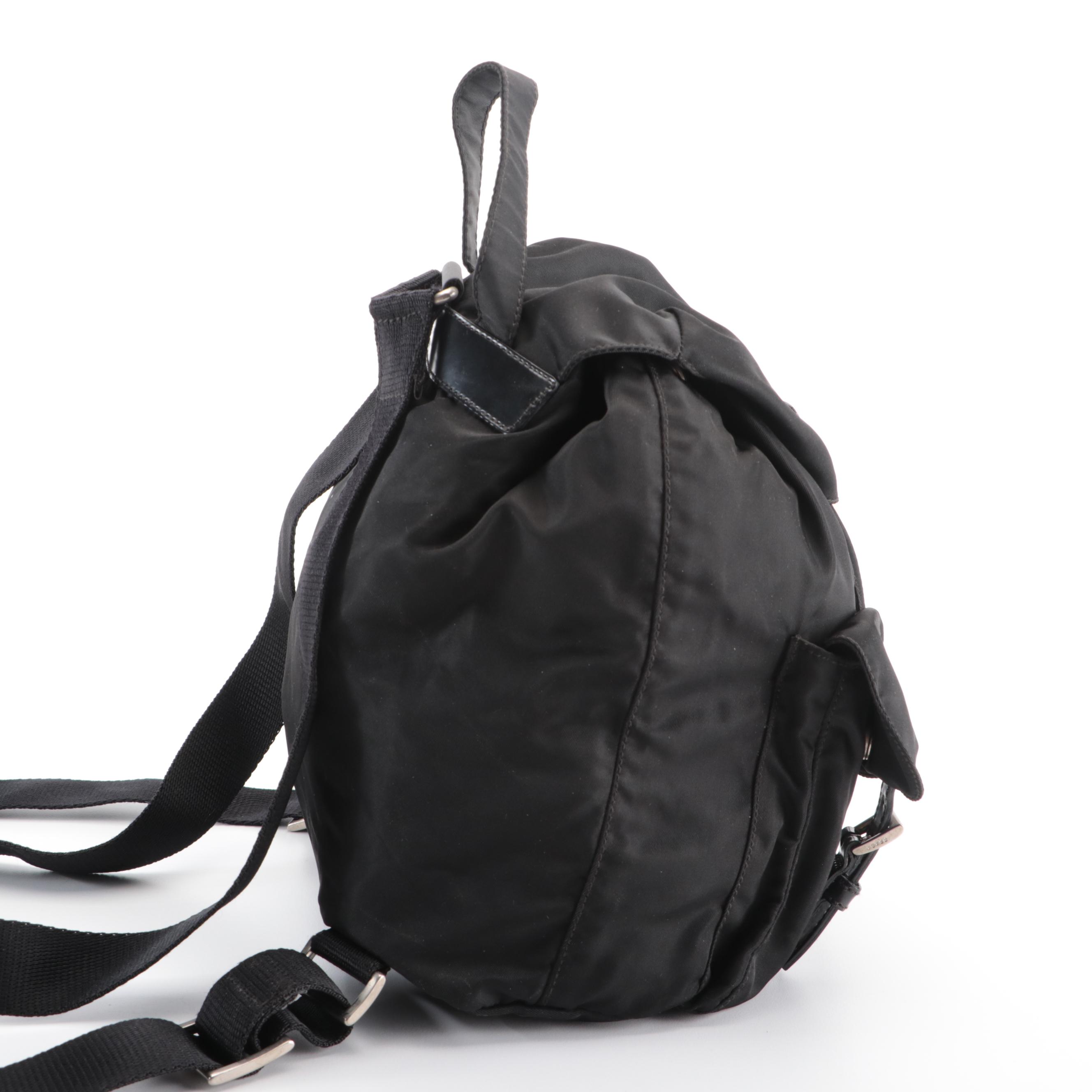 Prada Small Tessuto Backpack in Black Nylon