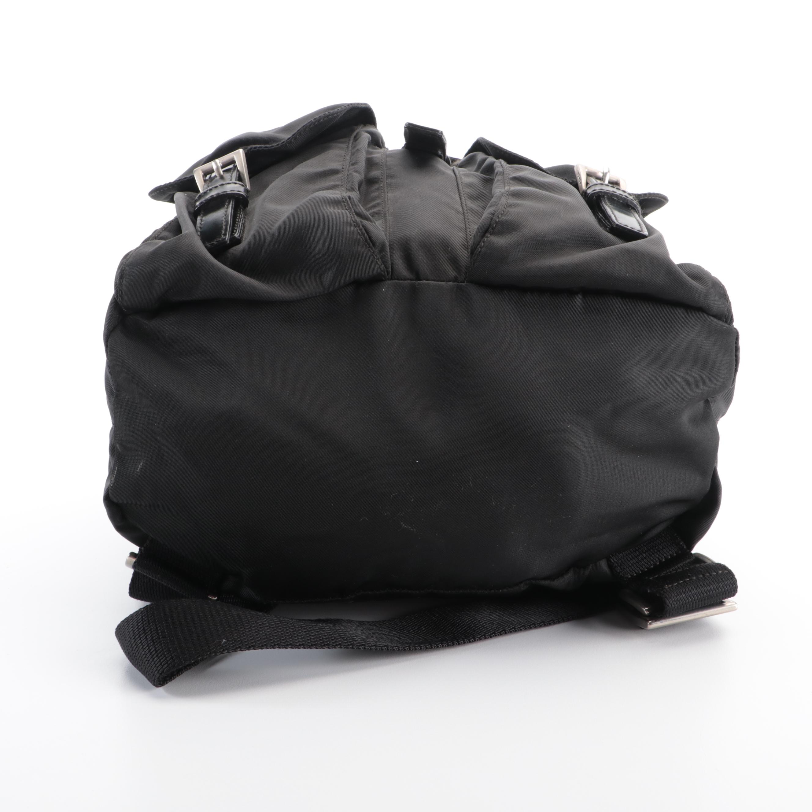 Prada Small Tessuto Backpack in Black Nylon