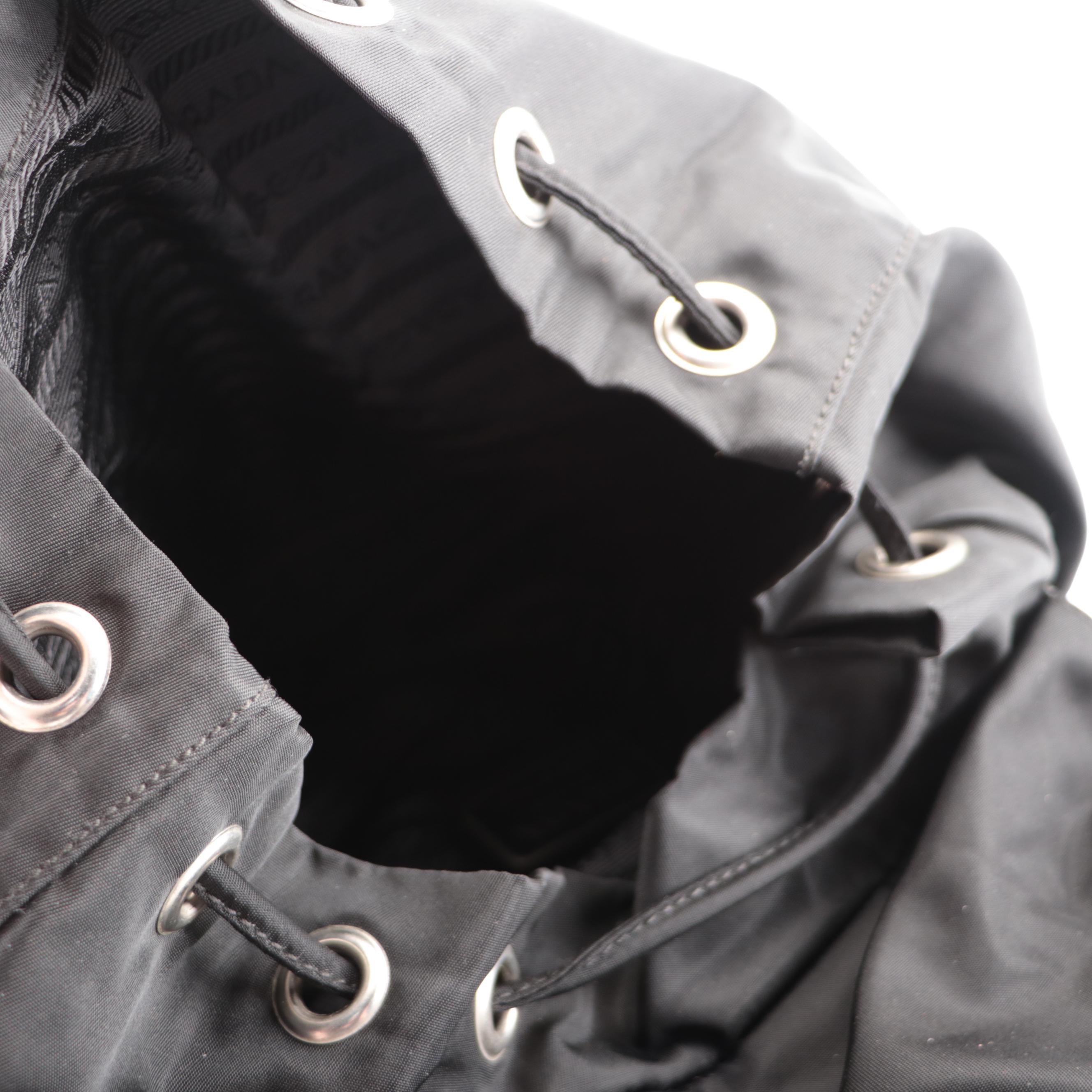 Prada Small Tessuto Backpack in Black Nylon
