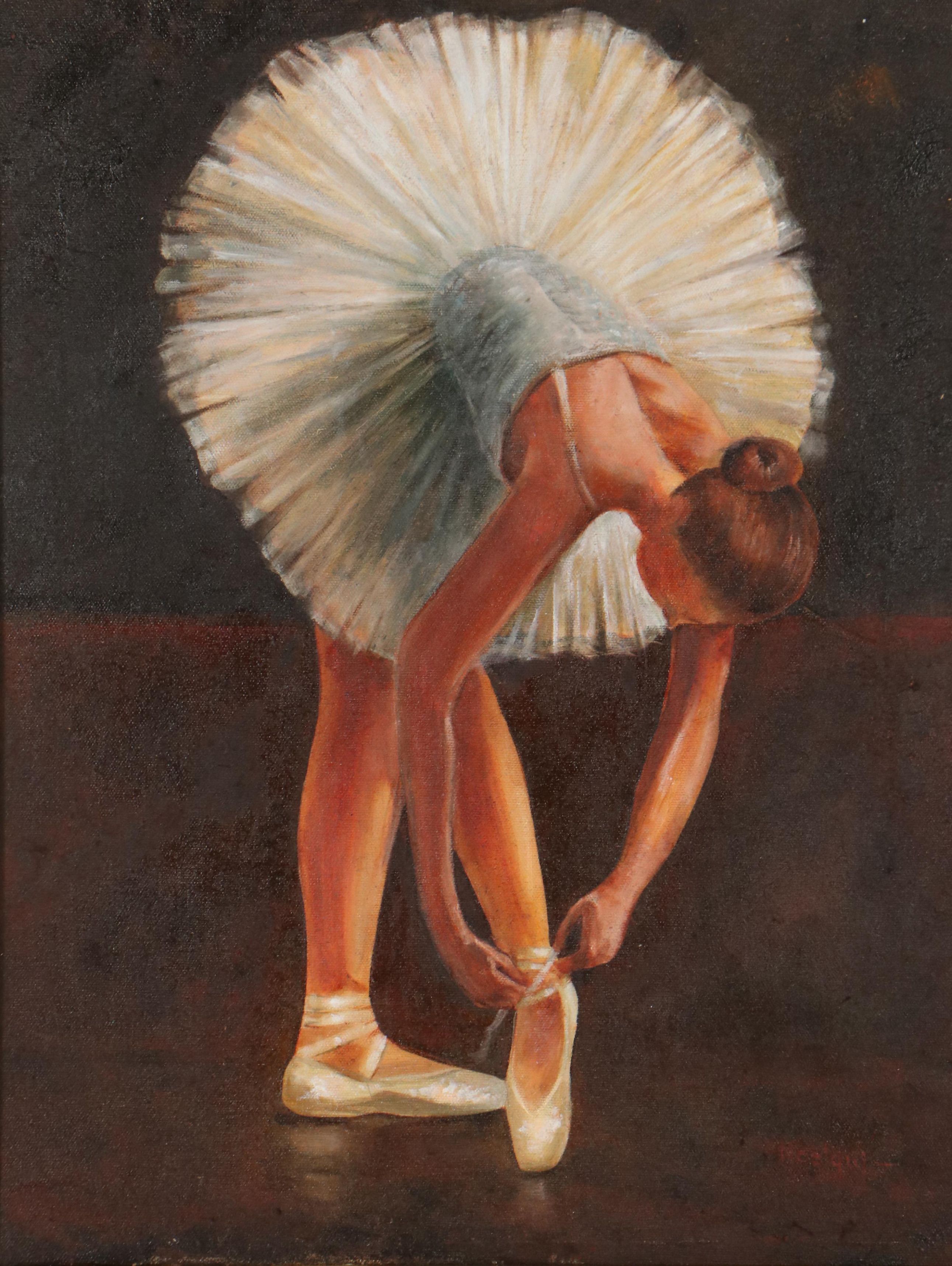 Noel Quintavalle Oil Painting of Ballerina