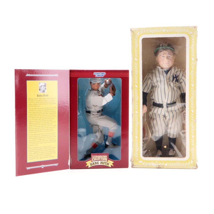 Starting Lineup Cooperstown Collection and Effanbee Babe Ruth Figurines