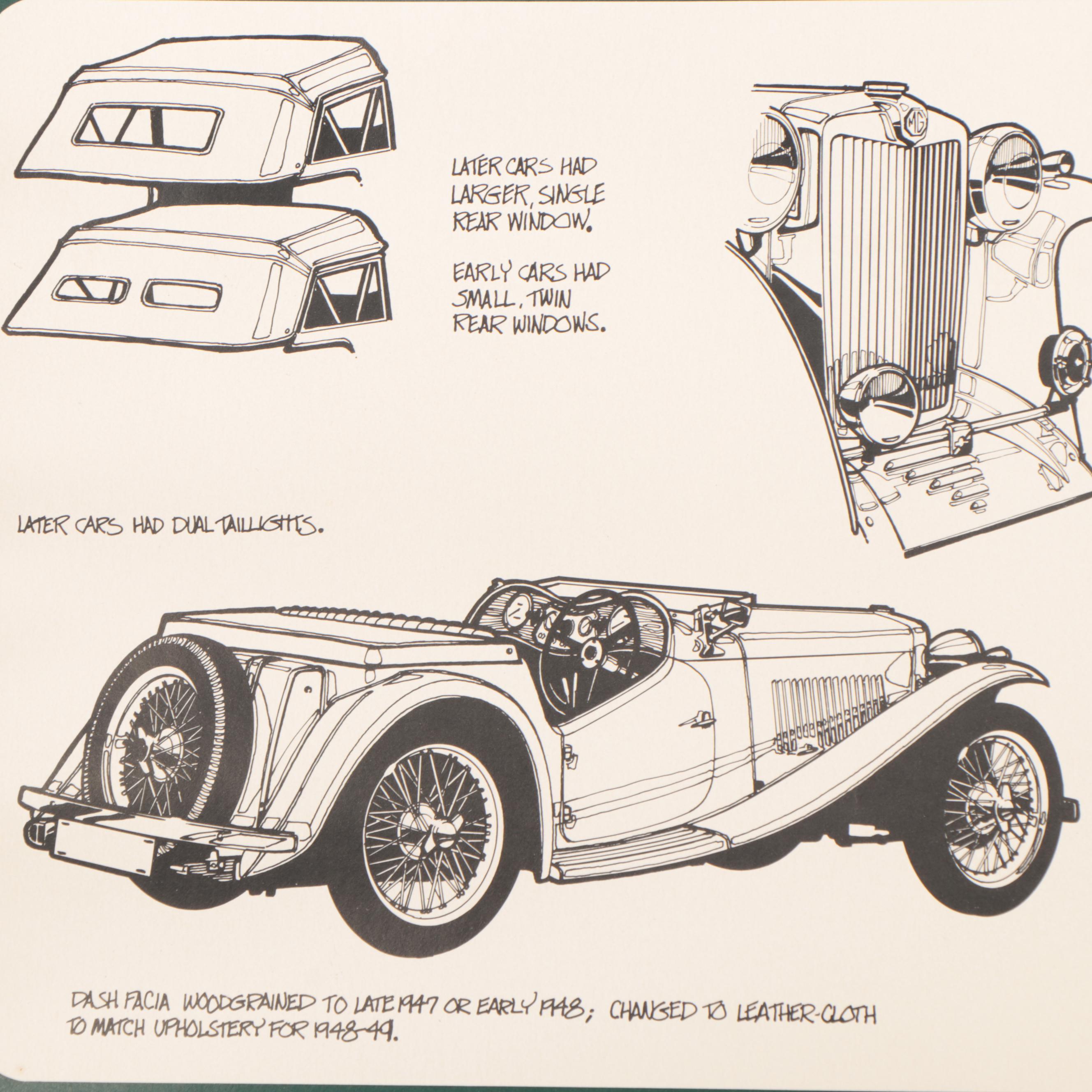 The Complete MG-TC, TD and TF Spotter's Guide Lithograph Advertisement
