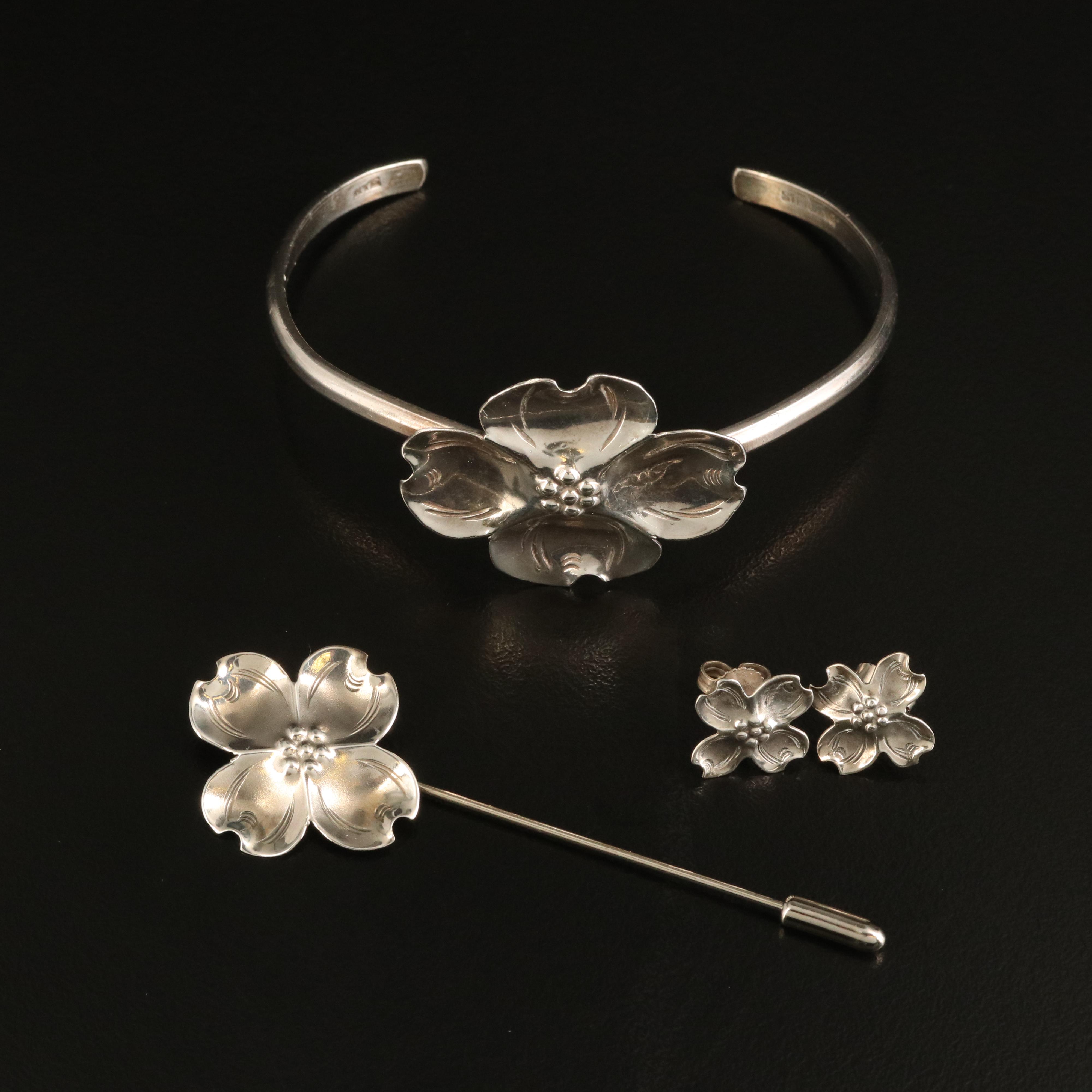 Vintage Stuart Nye "Dogwood" Sterling Jewelry Collection