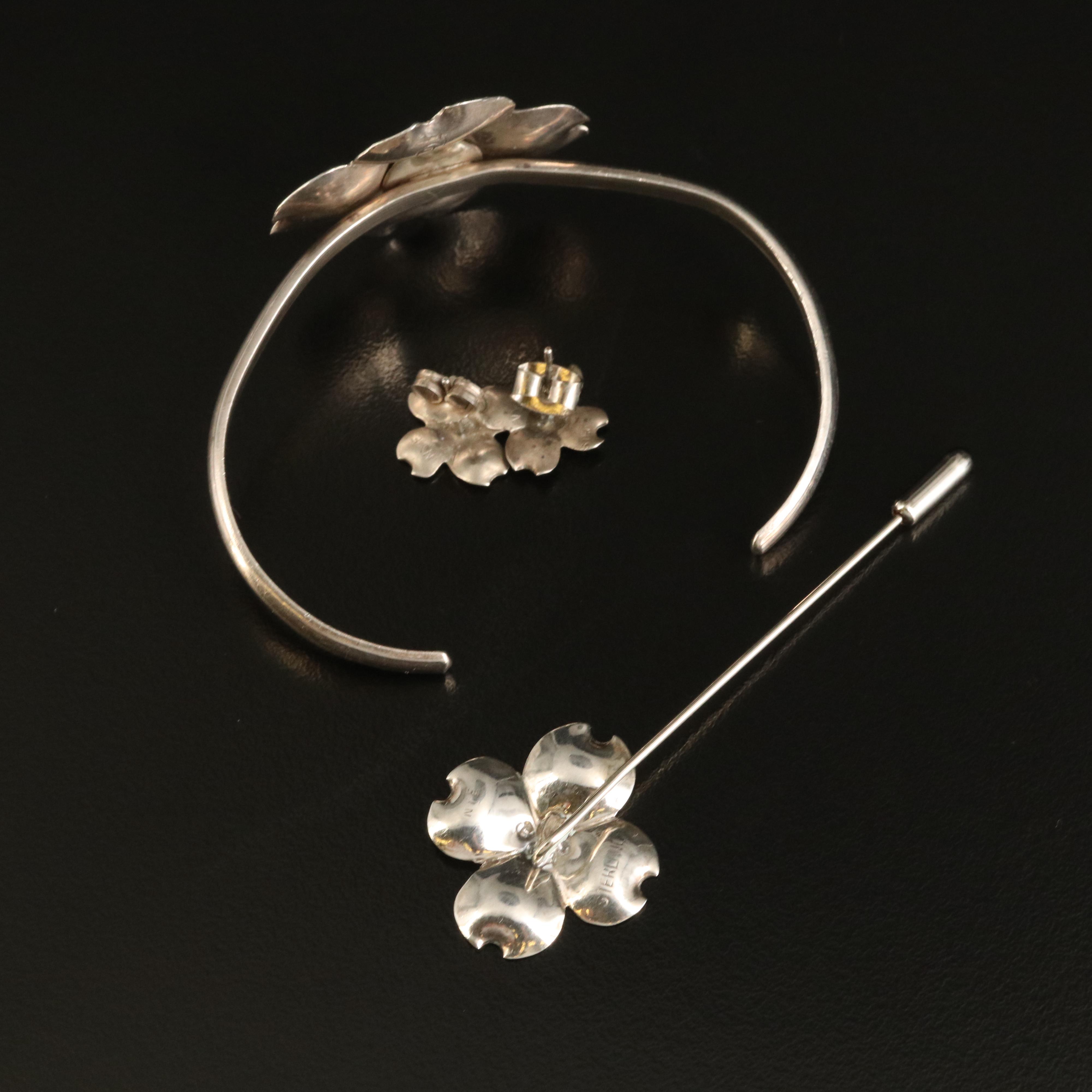Vintage Stuart Nye "Dogwood" Sterling Jewelry Collection