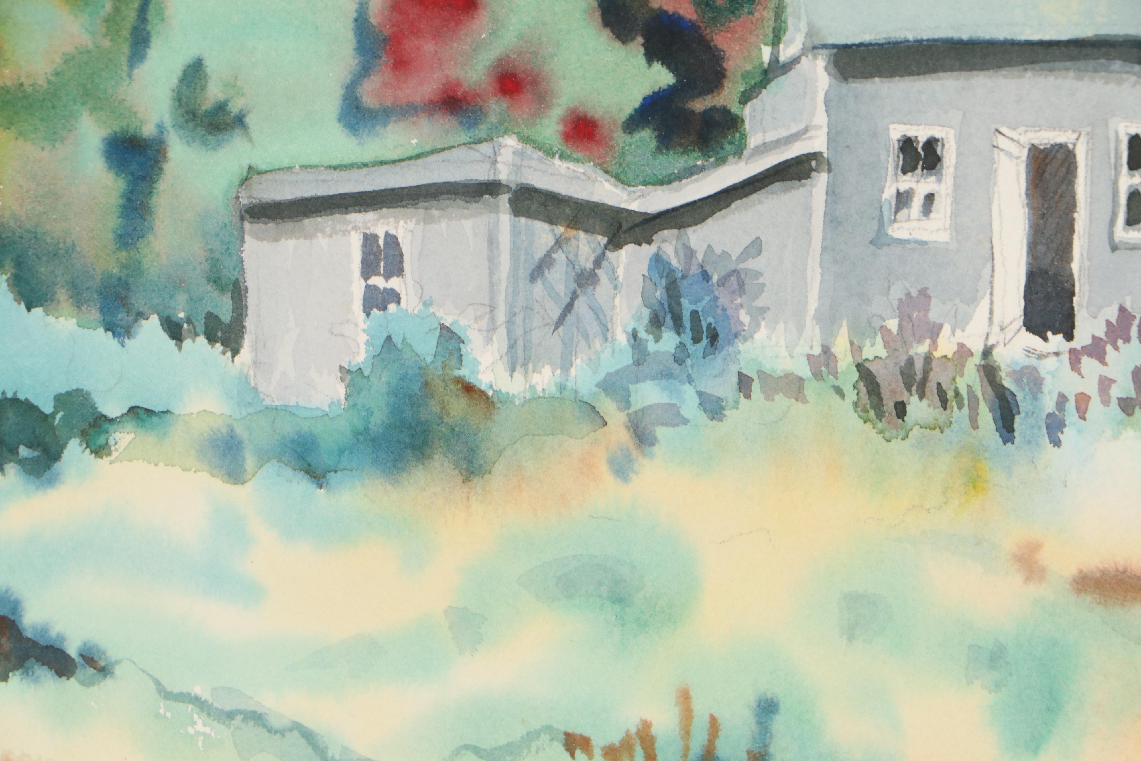 Marion Maas Architectural Landscape Watercolor Paintings