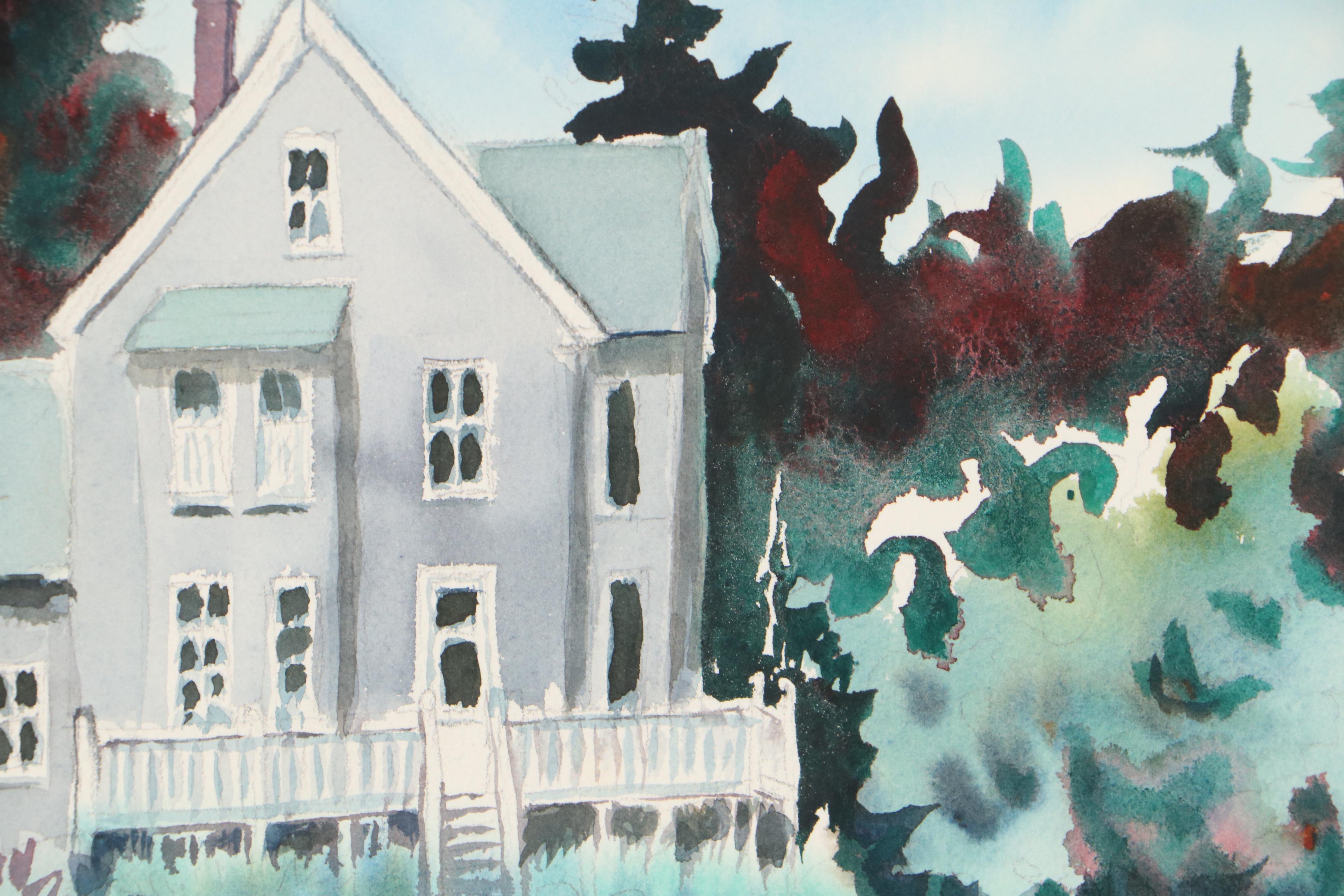 Marion Maas Architectural Landscape Watercolor Paintings