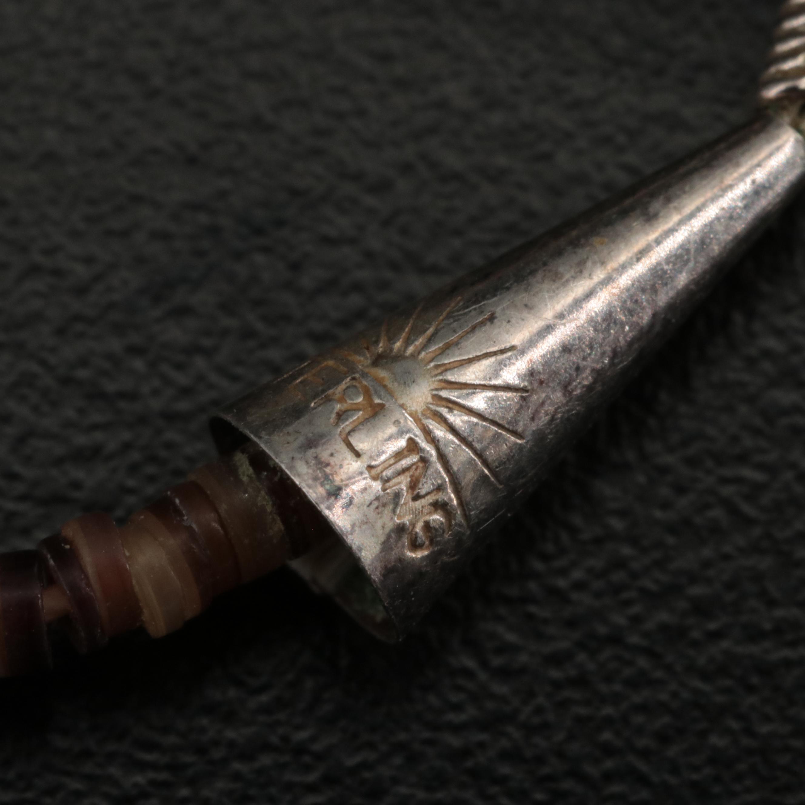 Fetish Bird Necklace and Bead Necklace Including Shell and Calcite