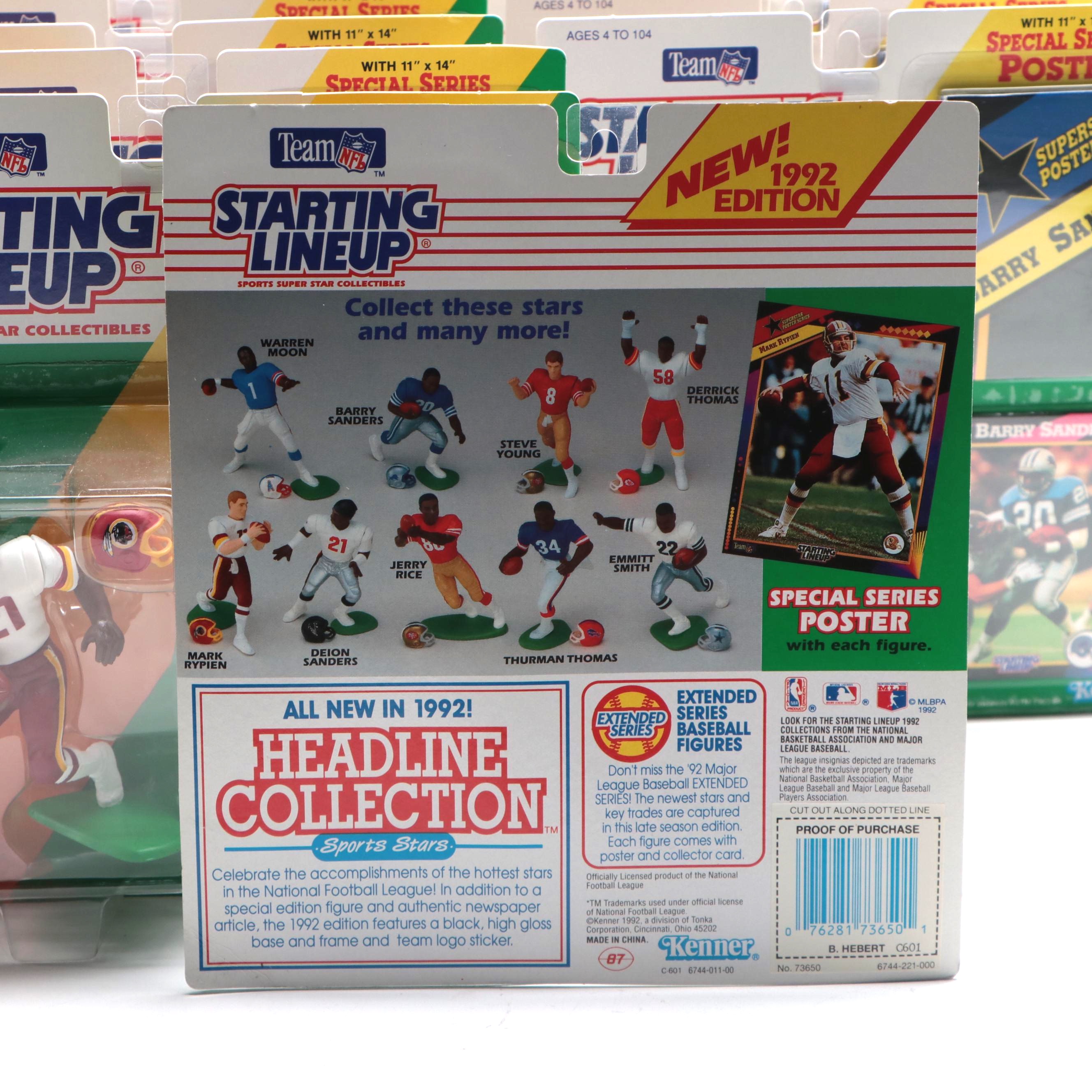 Kenner Team NFL Starting Lineup Barry Sanders and Other Action Figures