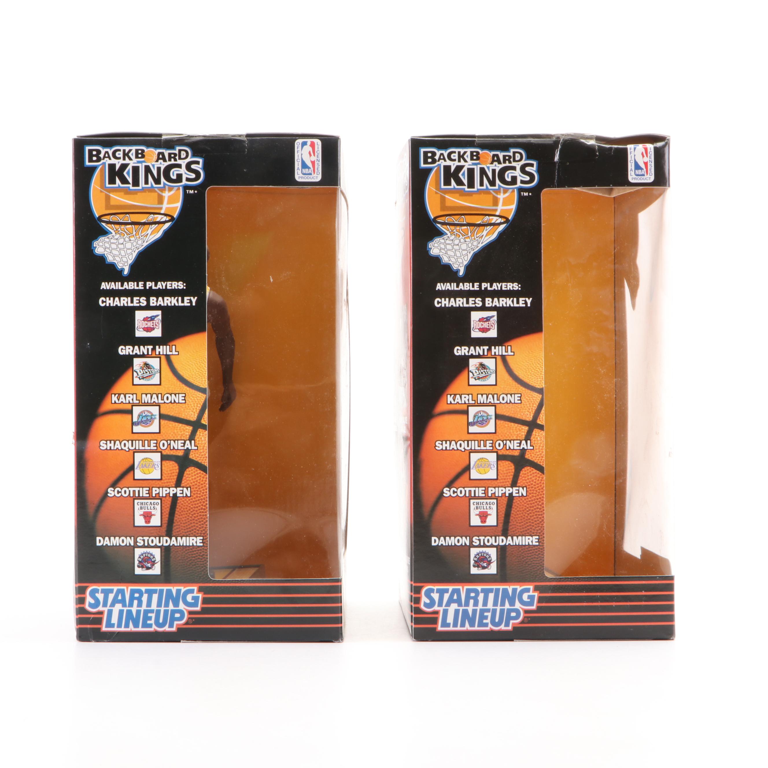 Starting Lineup NBA Basketball Shaq, Barkley, Kemp With Shaq-Attack Figurines