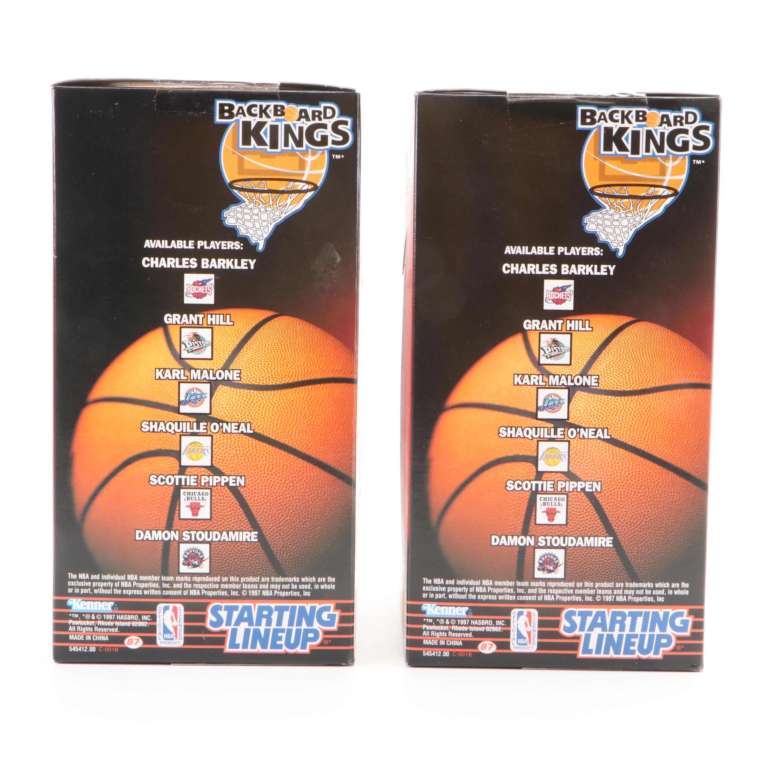 Starting Lineup NBA Basketball Shaq, Barkley, Kemp With Shaq-Attack Figurines