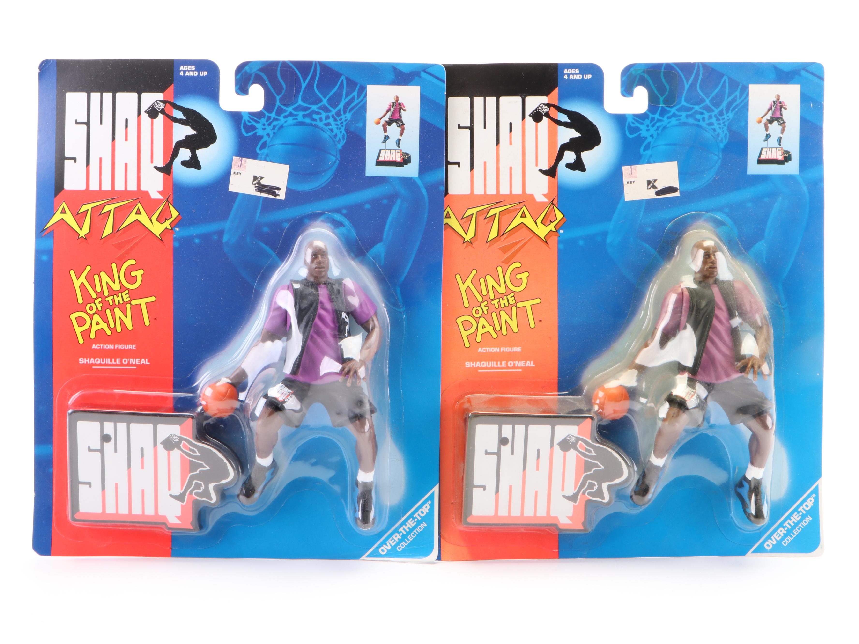 Starting Lineup NBA Basketball Shaq, Barkley, Kemp With Shaq-Attack Figurines