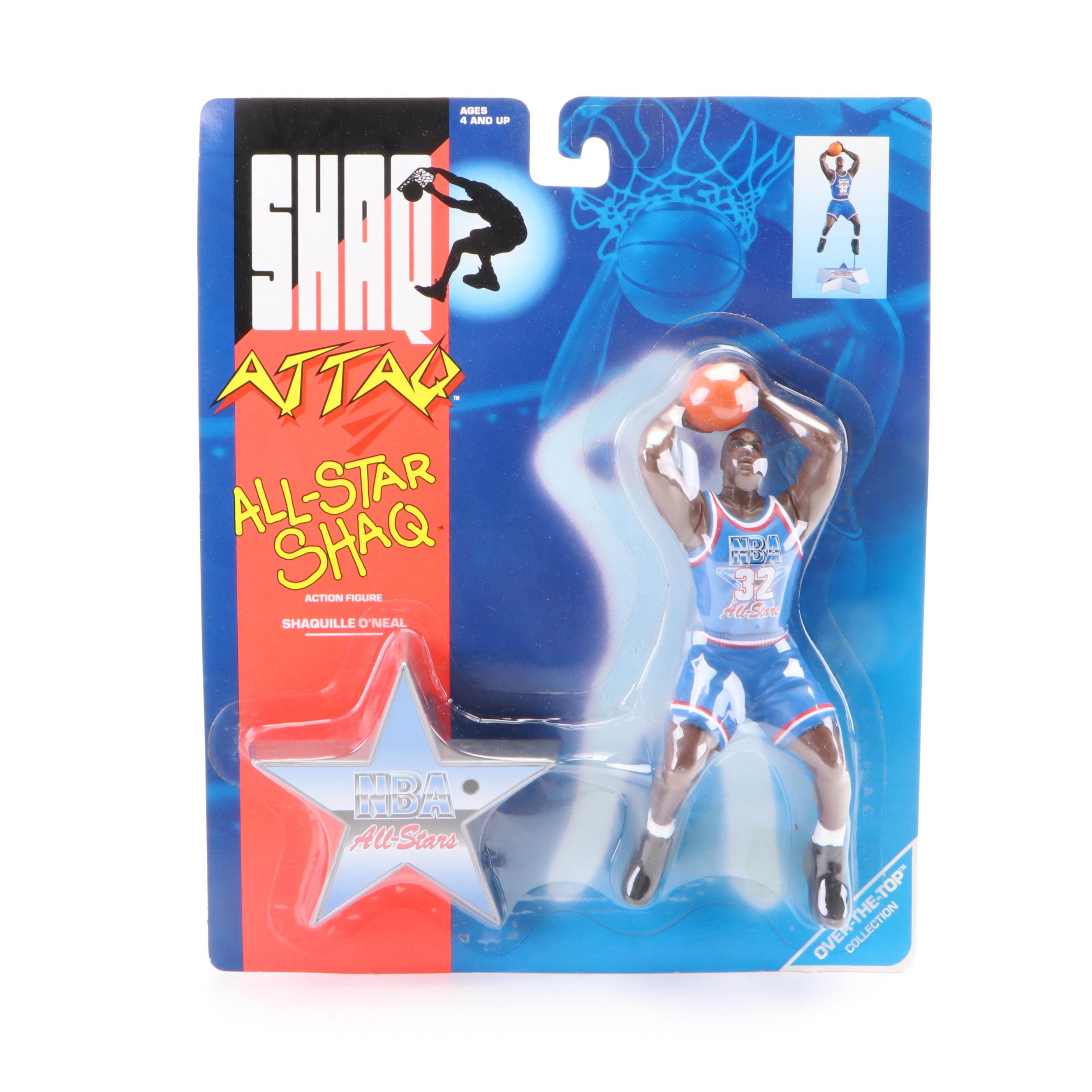 Starting Lineup NBA Basketball Shaq, Barkley, Kemp With Shaq-Attack Figurines