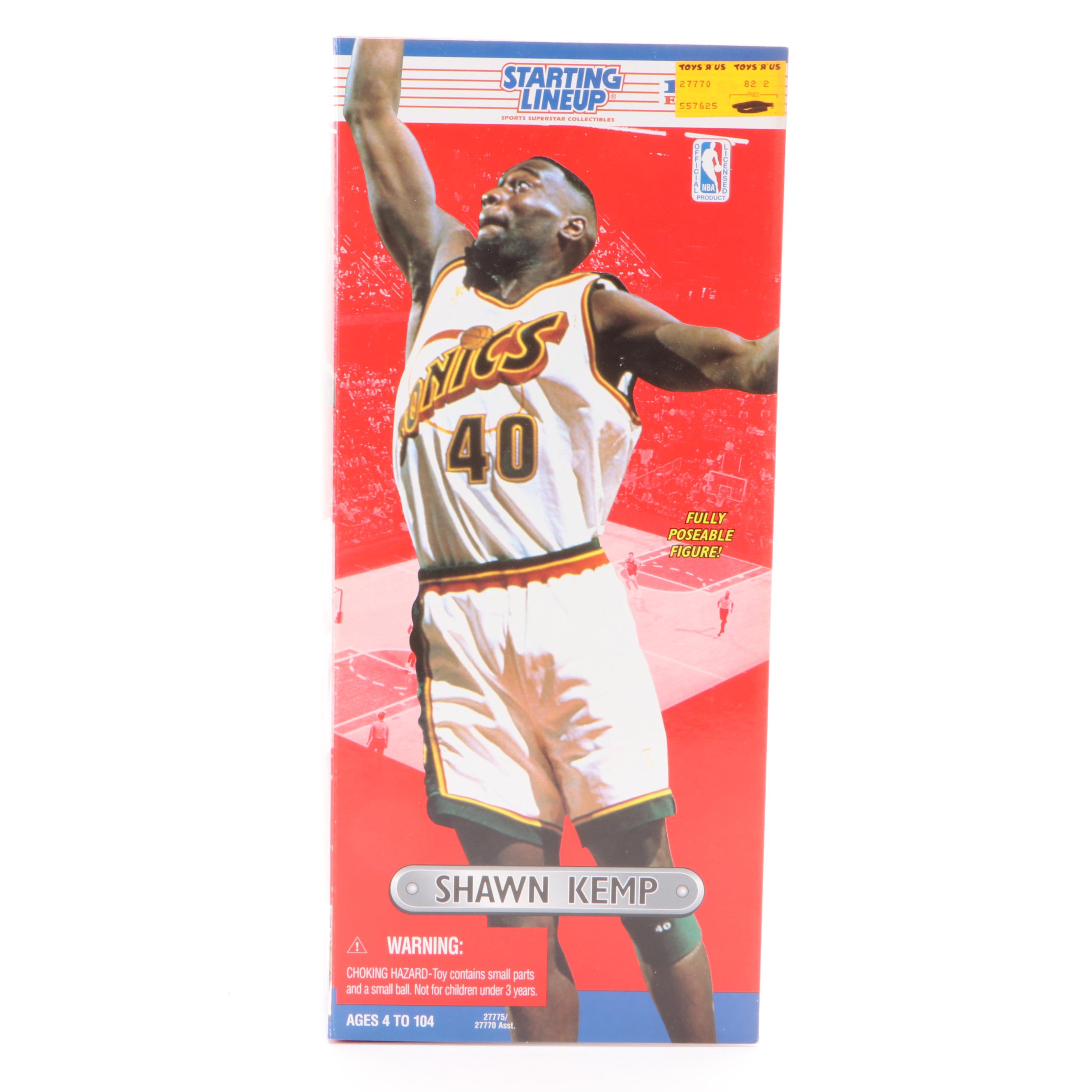 Starting Lineup NBA Basketball Shaq, Barkley, Kemp With Shaq-Attack Figurines