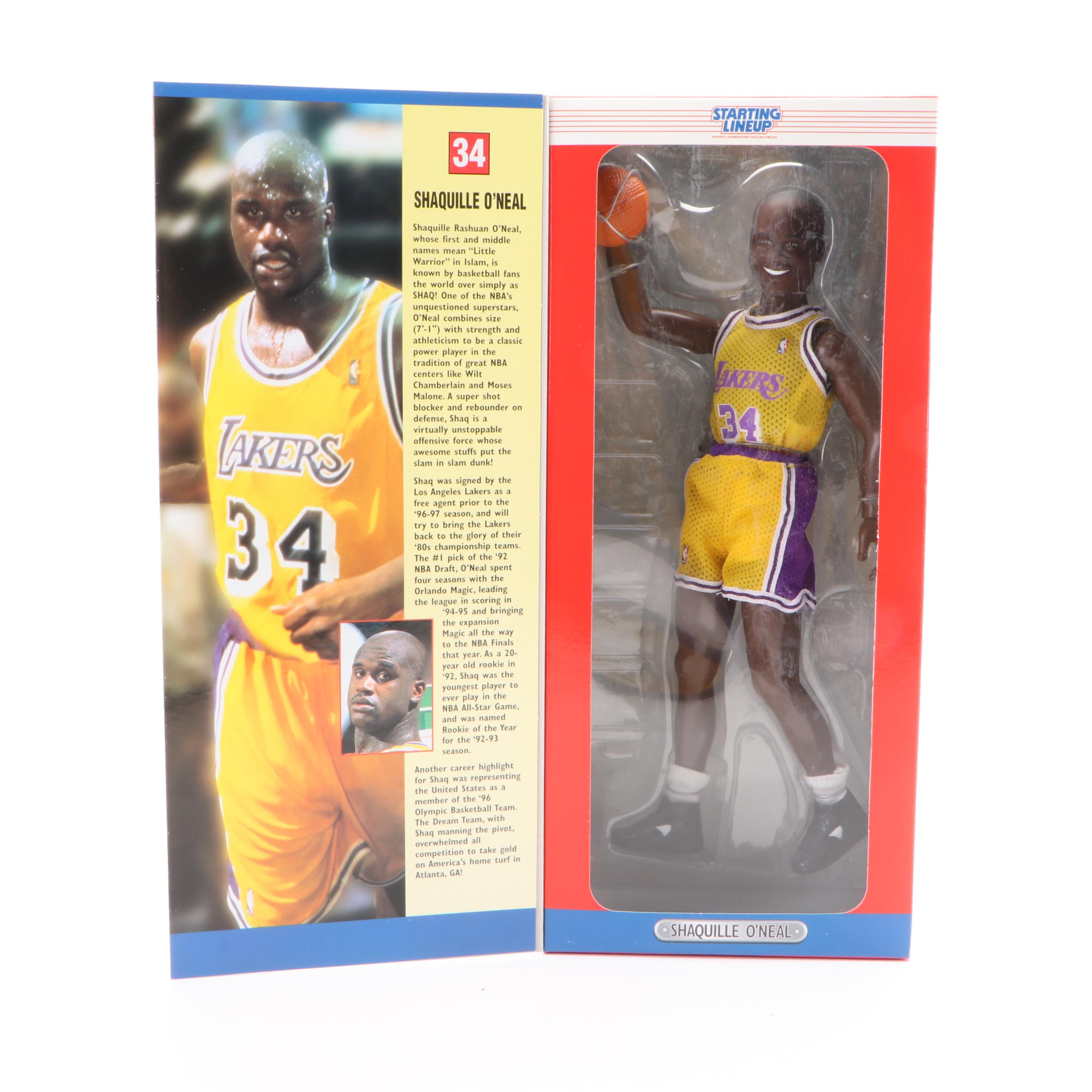 Starting Lineup NBA Basketball Shaq, Barkley, Kemp With Shaq-Attack Figurines