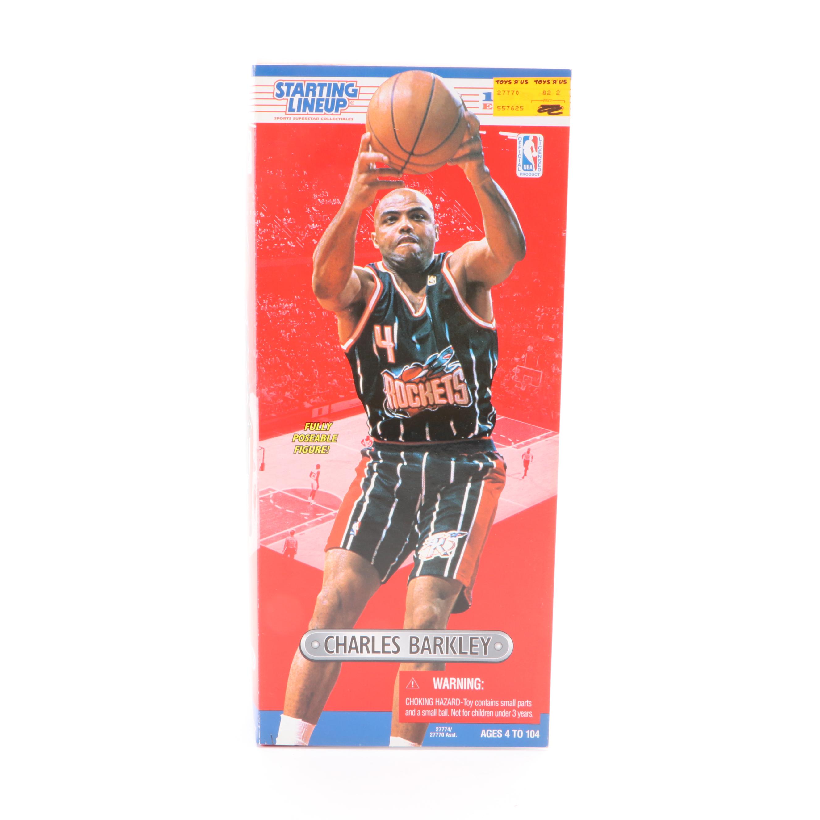 Starting Lineup NBA Basketball Shaq, Barkley, Kemp With Shaq-Attack Figurines