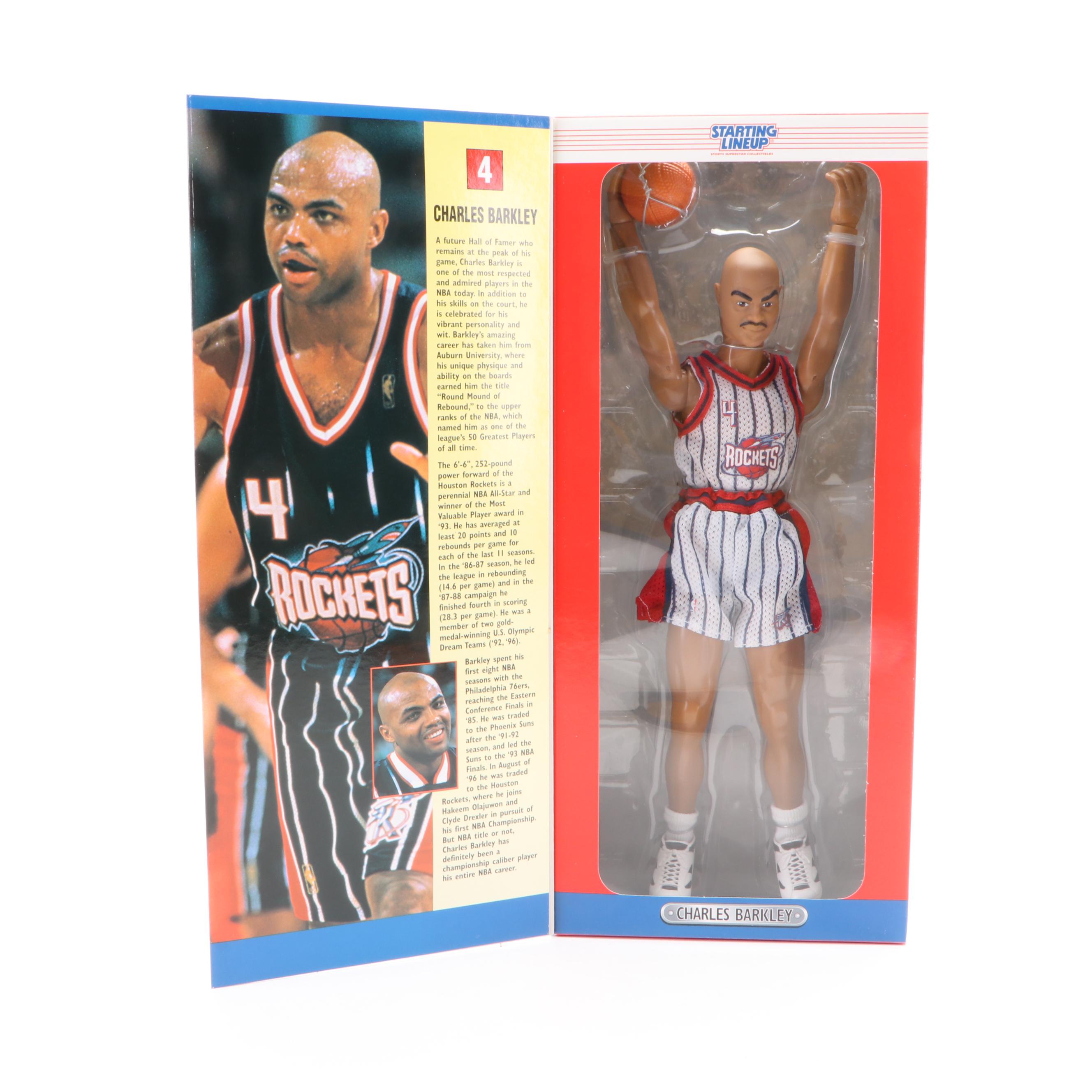 Starting Lineup NBA Basketball Shaq, Barkley, Kemp With Shaq-Attack Figurines