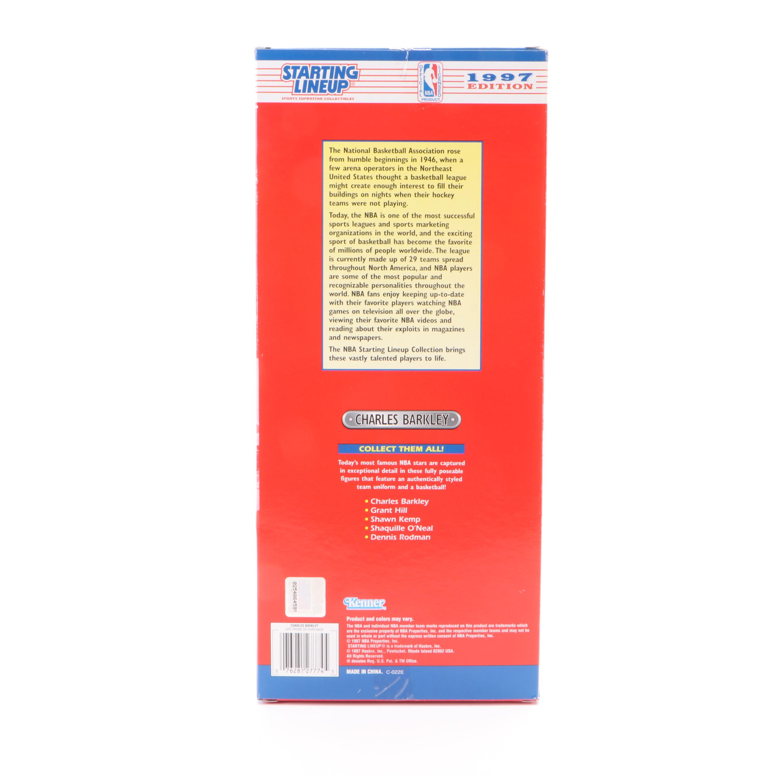 Starting Lineup NBA Basketball Shaq, Barkley, Kemp With Shaq-Attack Figurines