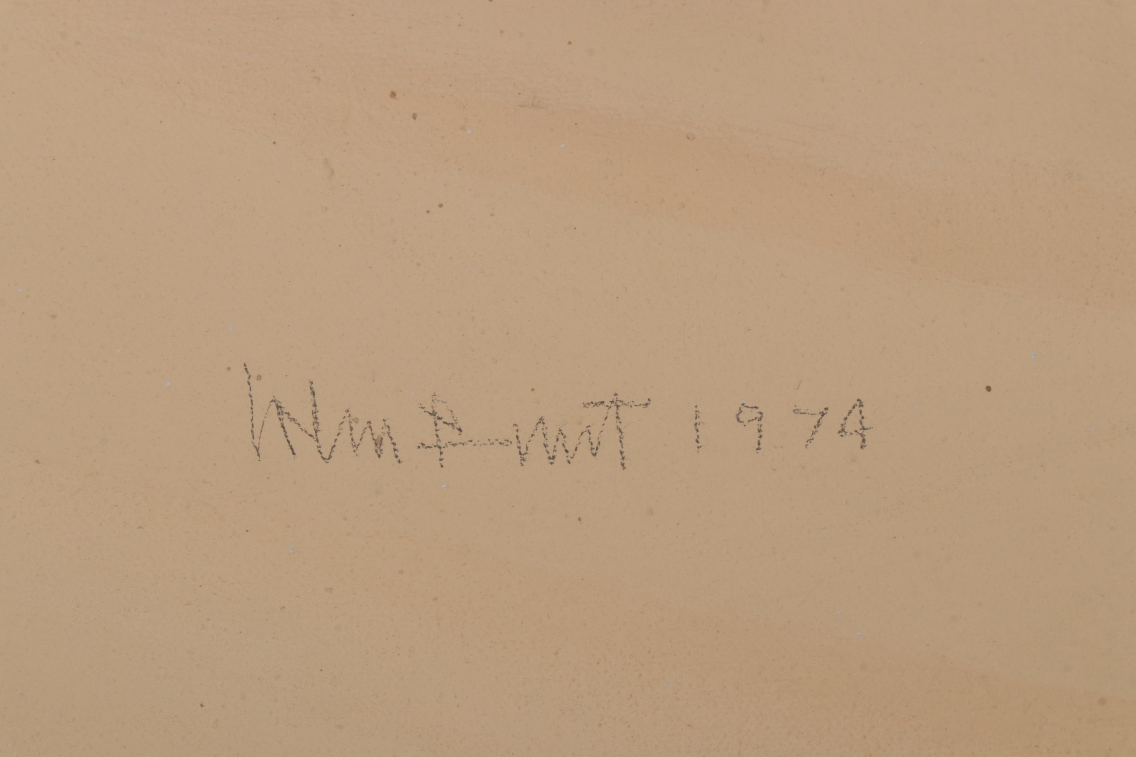 John Funt Acrylic Painting of Rocks on Coastal Beach, 1974