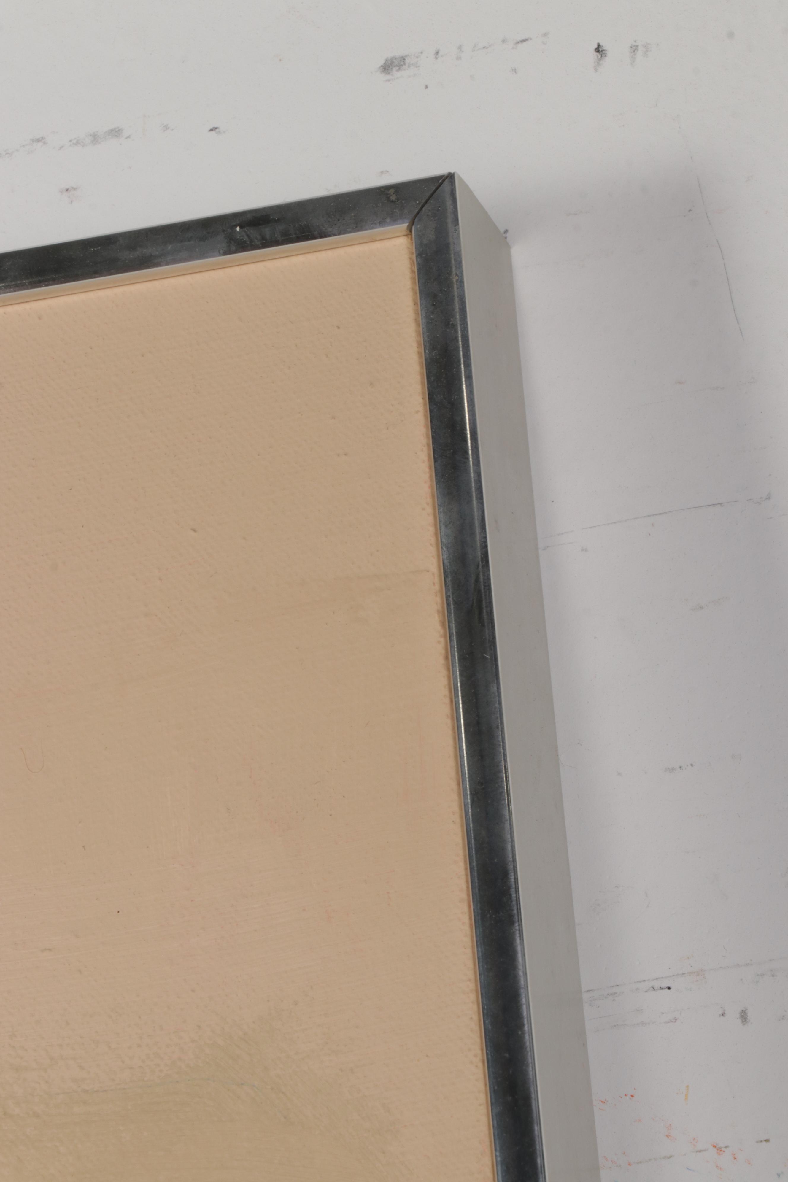 John Funt Acrylic Painting of Rocks on Coastal Beach, 1974