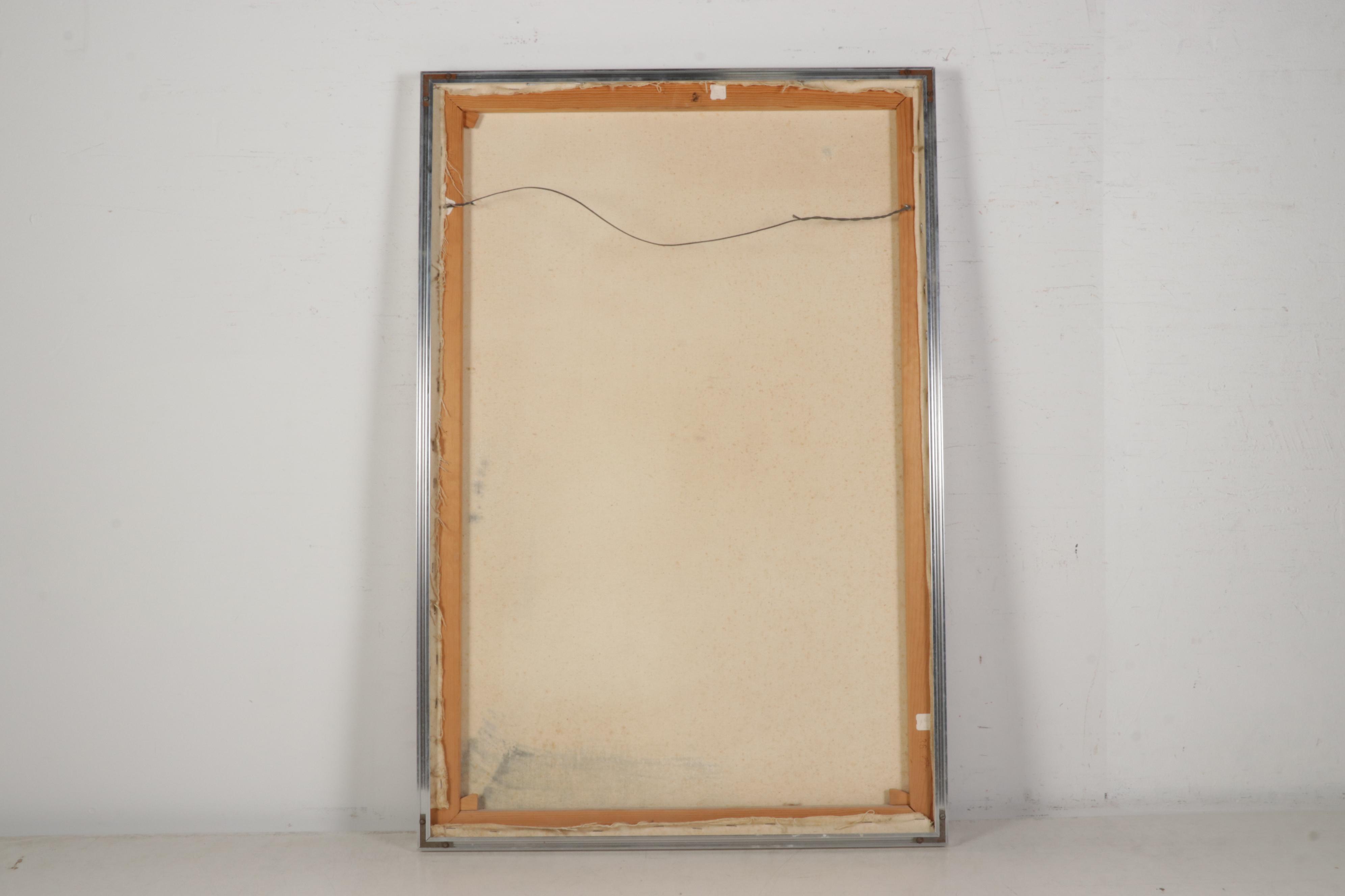 John Funt Acrylic Painting of Rocks on Coastal Beach, 1974