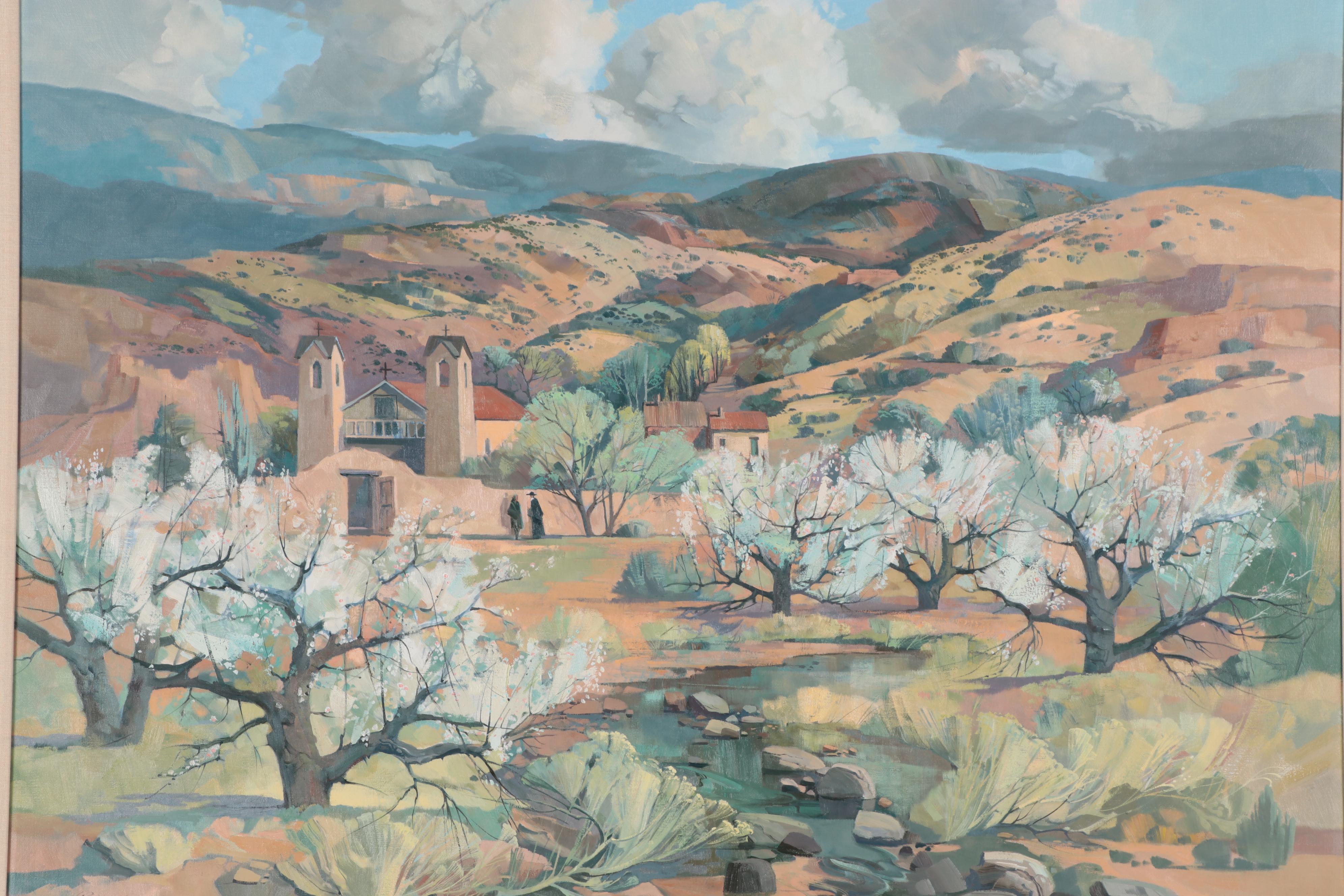 Laurence Sisson Landscape Oil Painting, Circa 2000